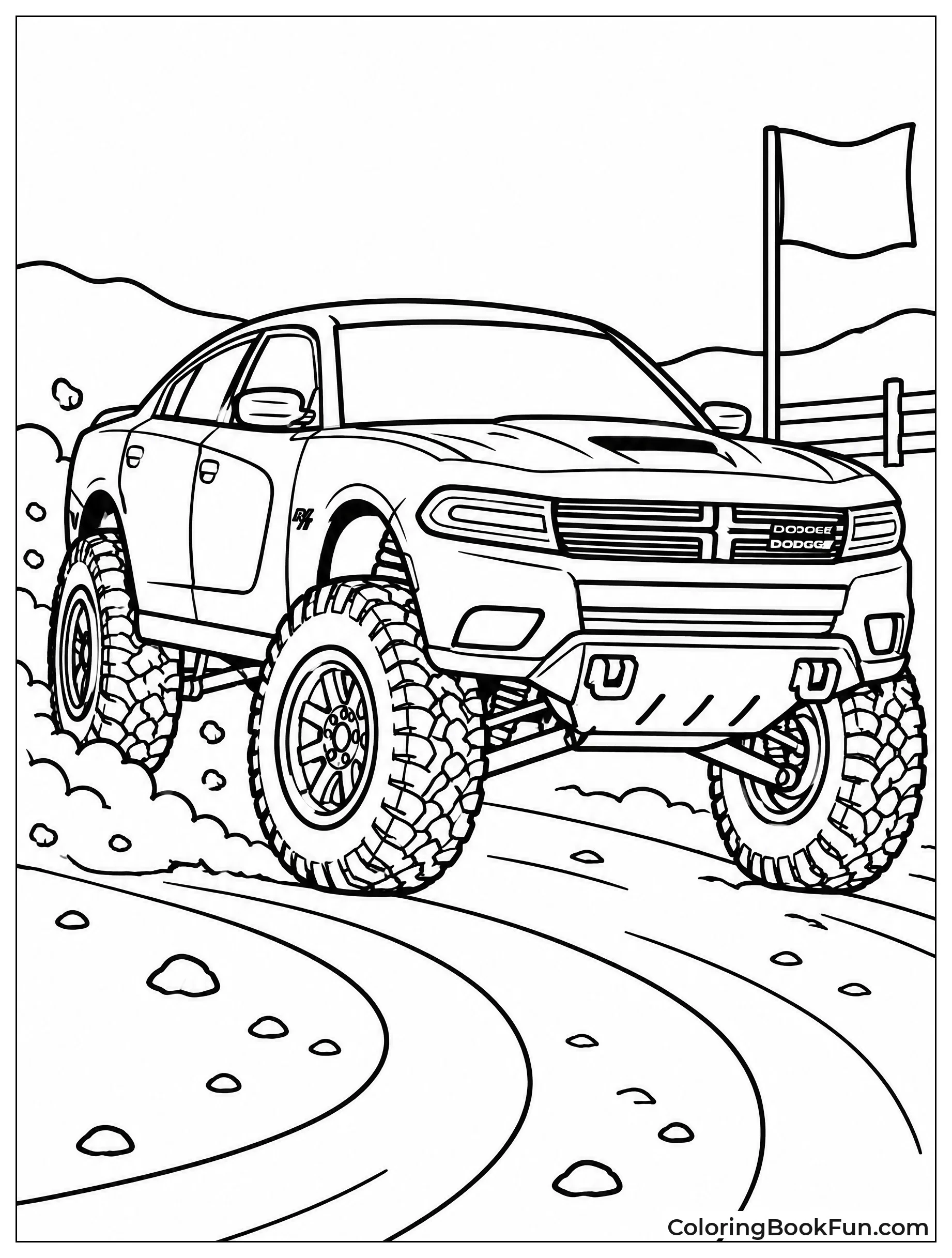Charger Driving off Road