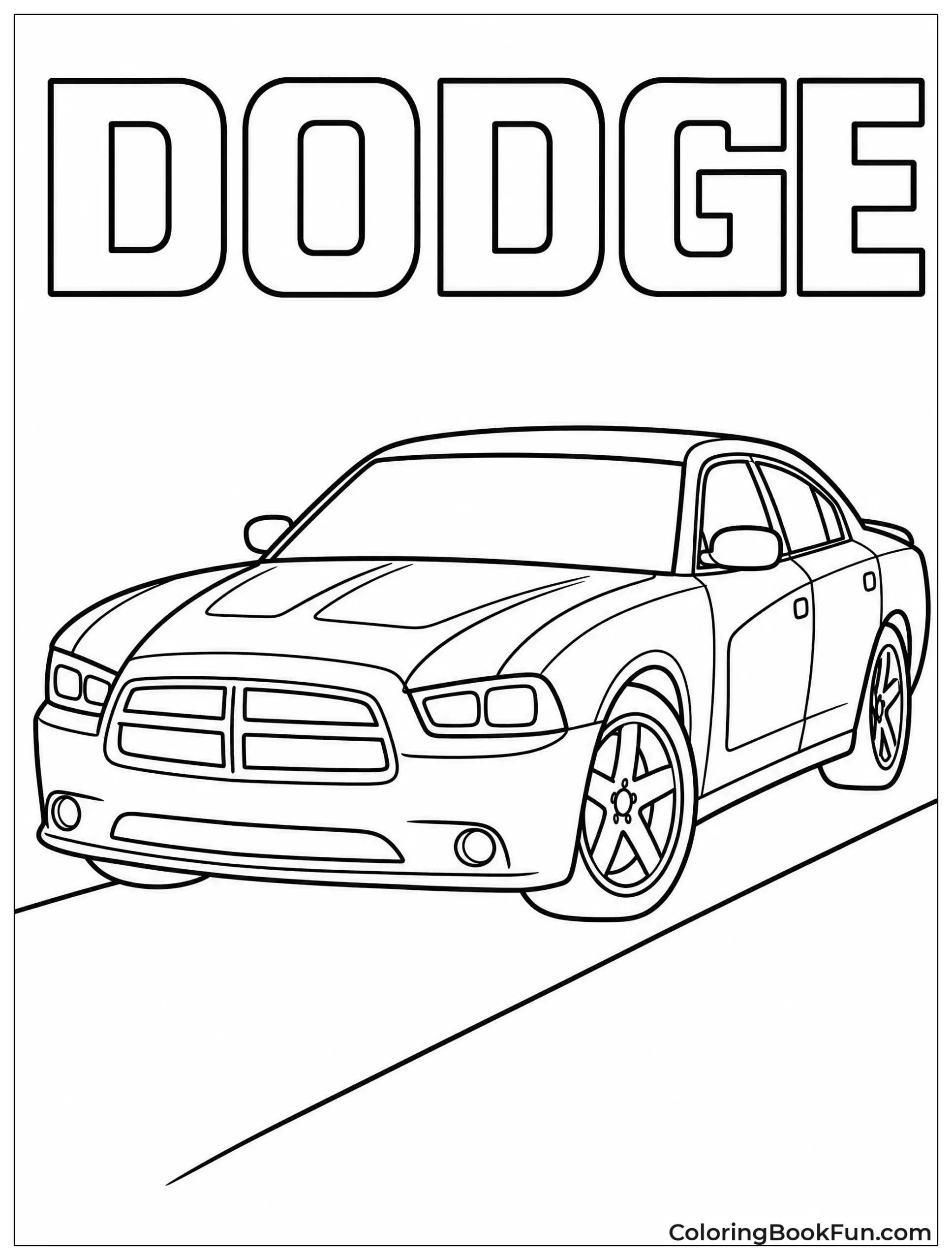 Simple Charger Outline for Kids