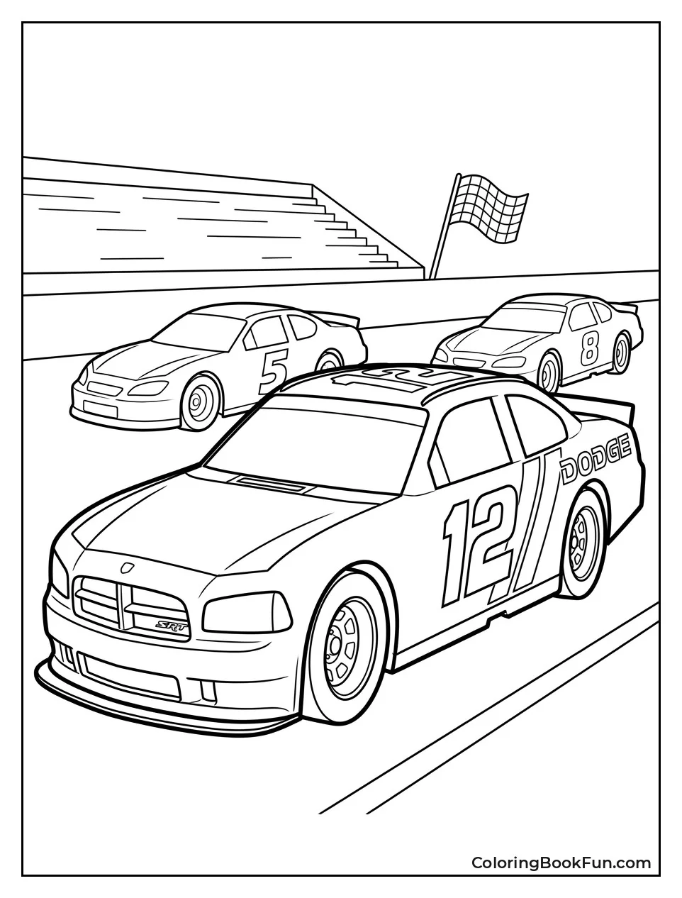 Charger Racing with Other Cars