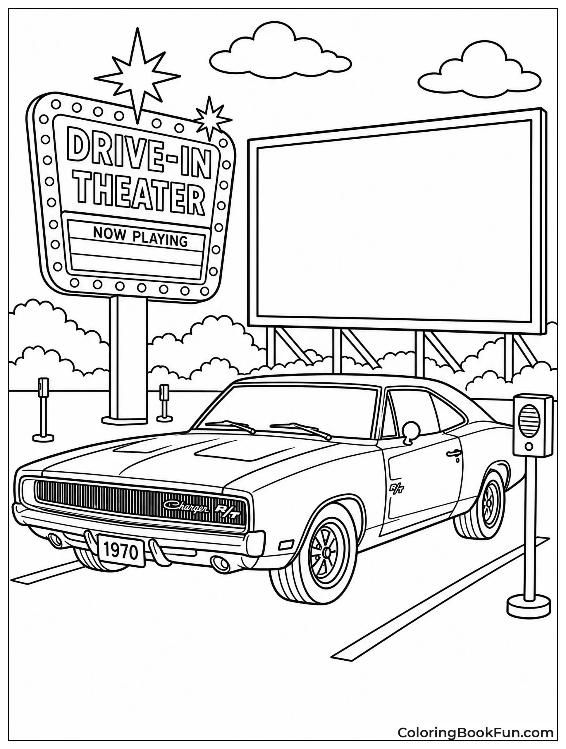 Charger at Drive in Theater