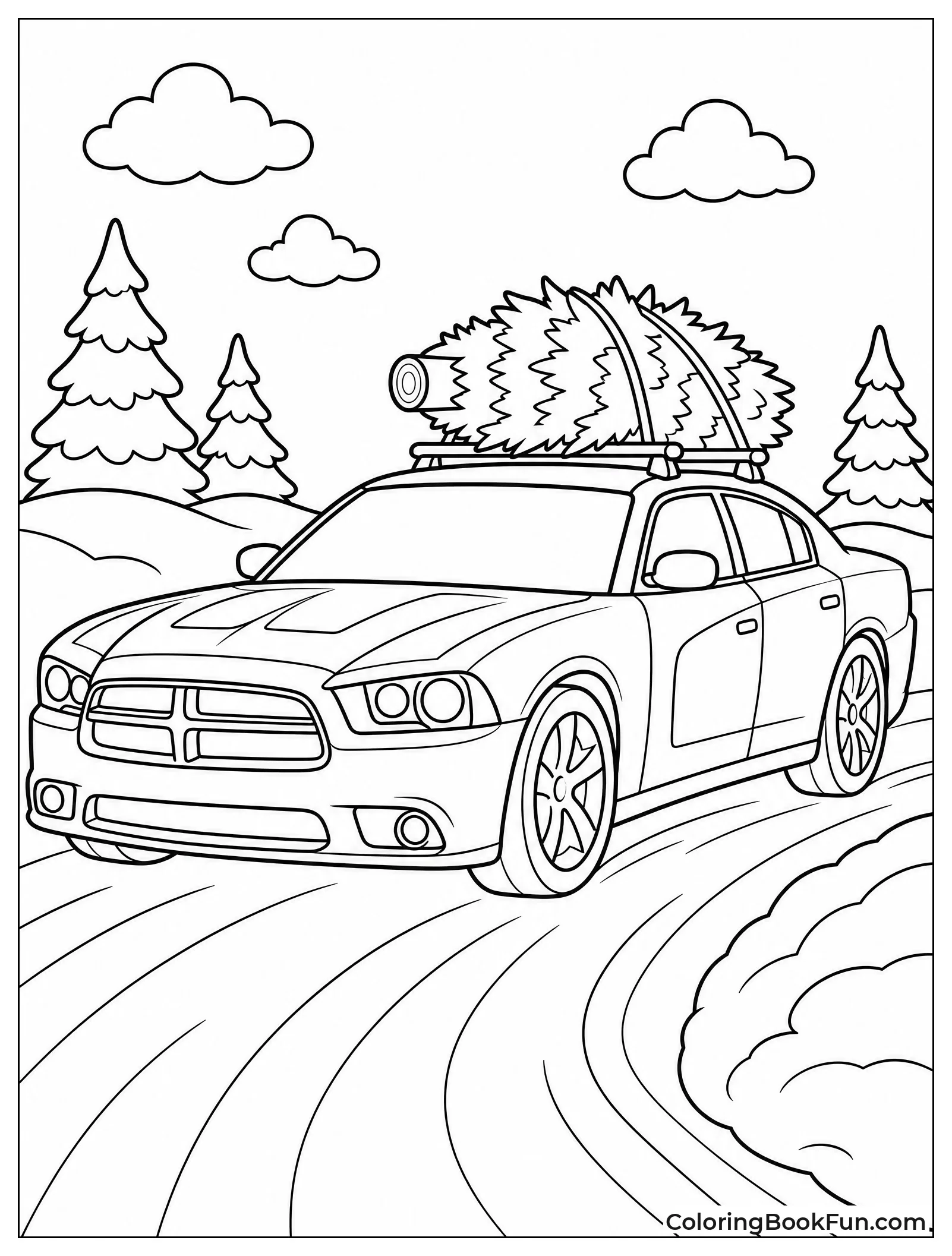 Charger with Christmas Tree