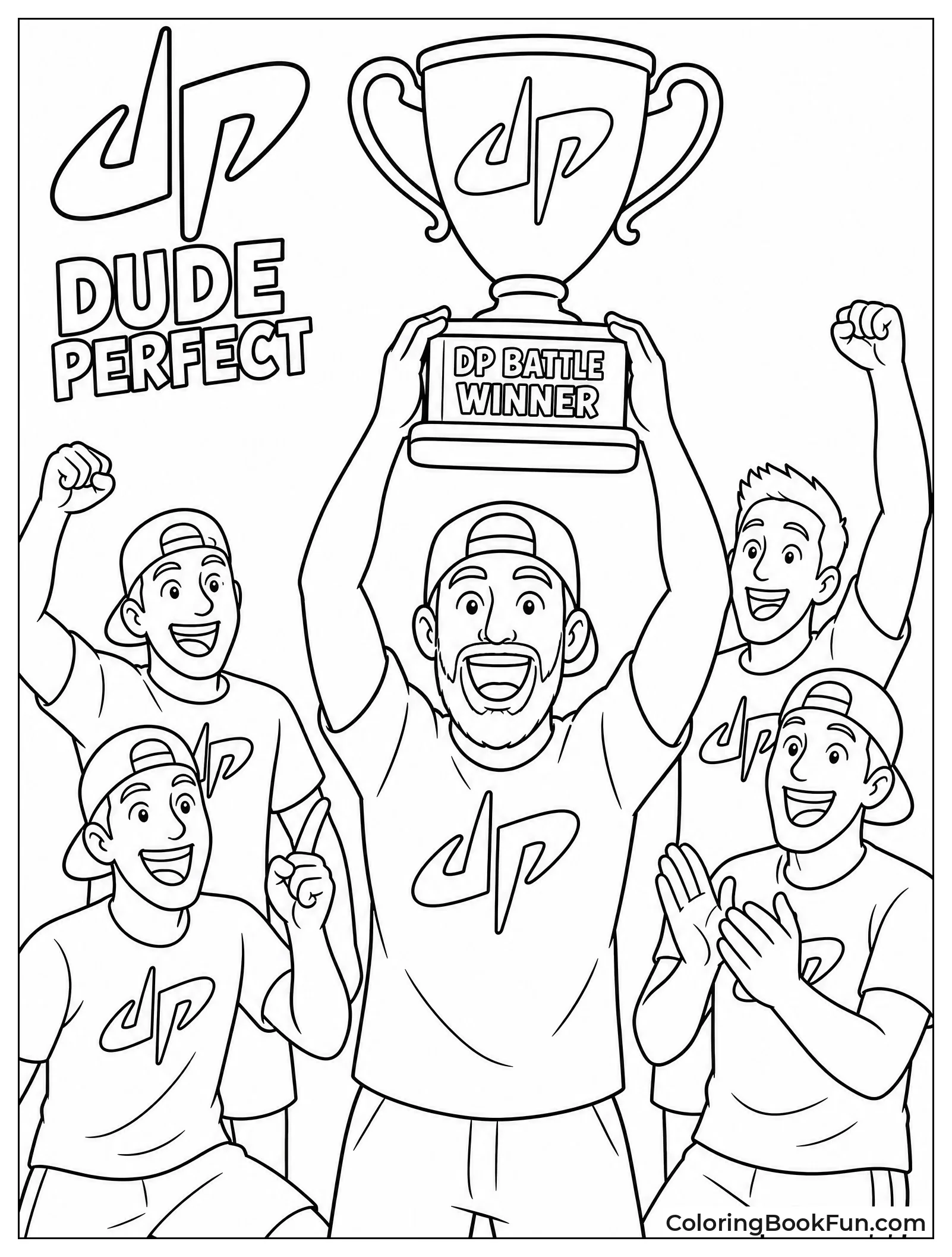 Winner Lifts Big Gold Trophy