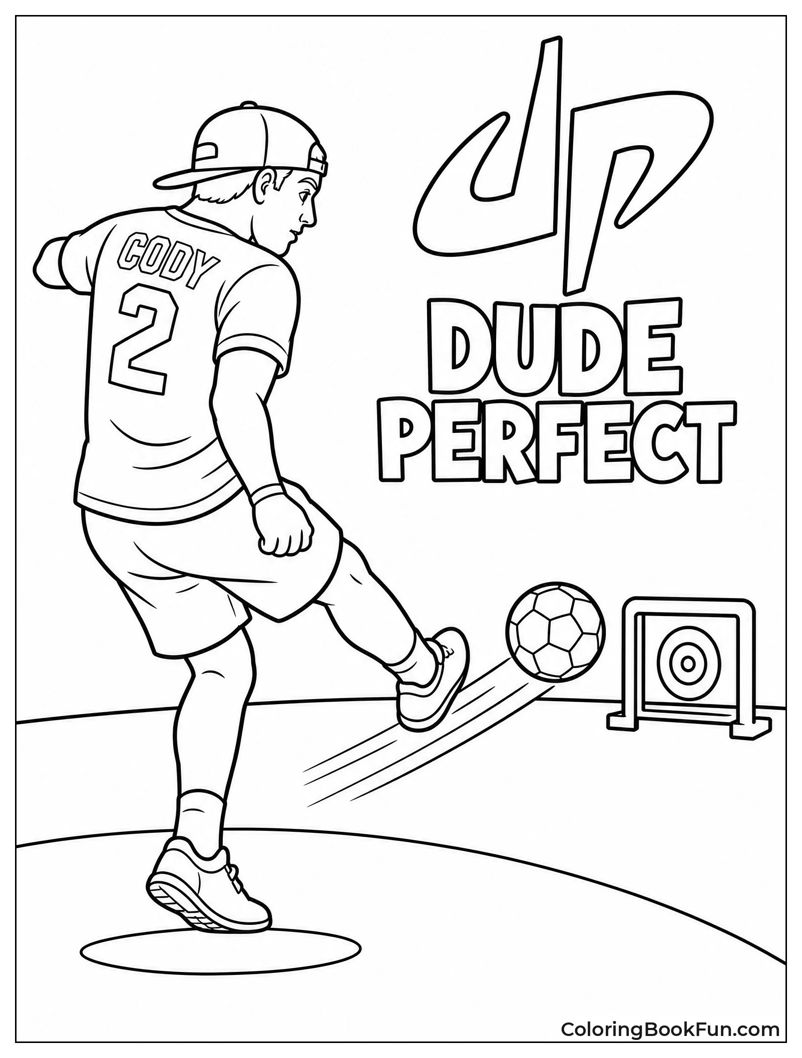 Cody Kicks Soccer Ball into Goal
