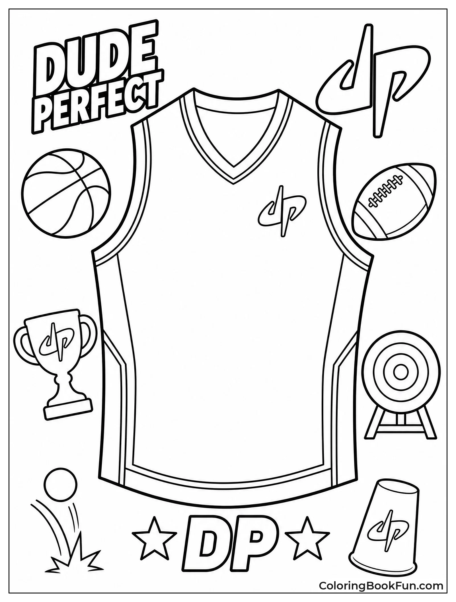 Blank Jersey Ready for Coloring