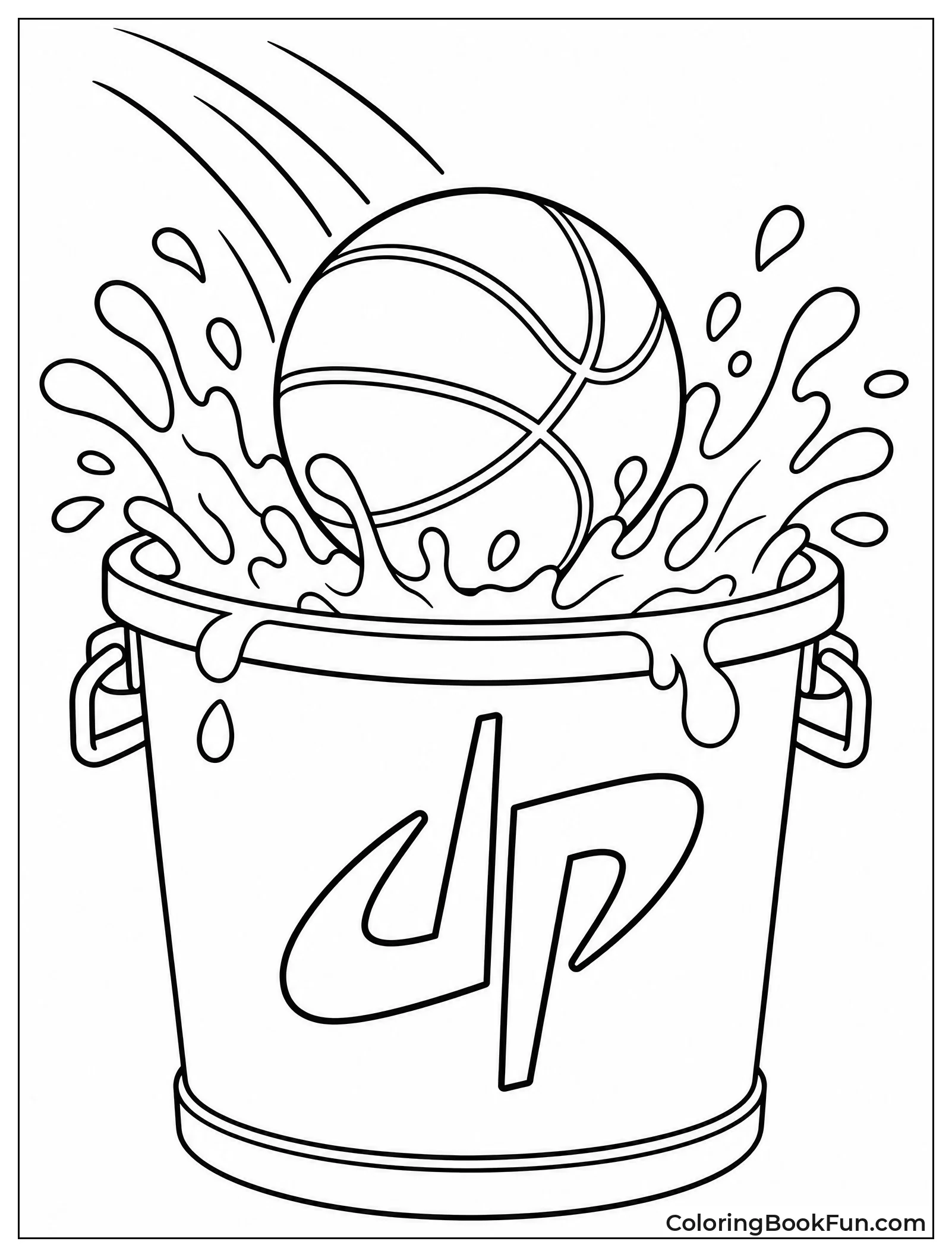 Ball Swooshes into Branded Bucket