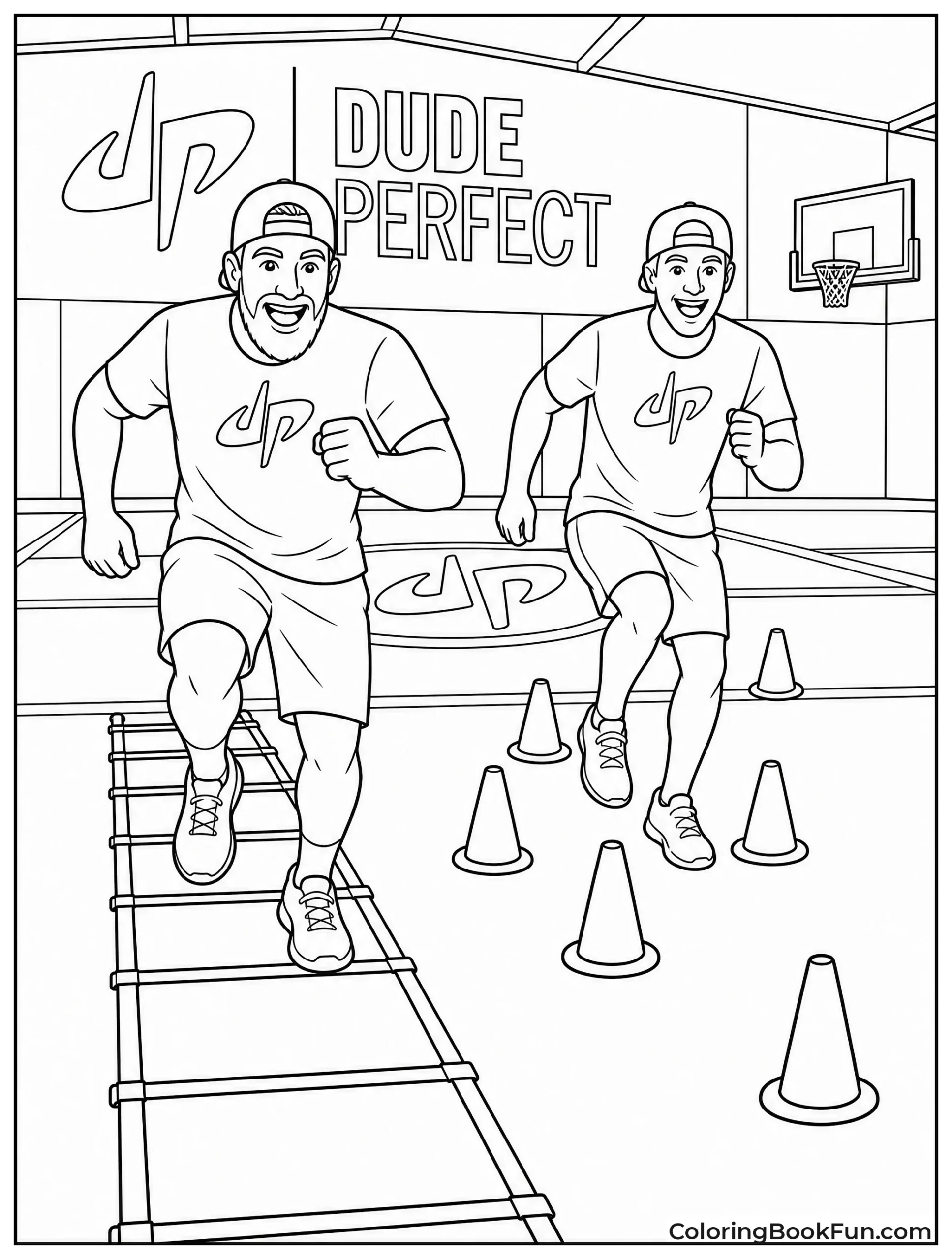 Garrett Runs Agility Ladder Drills