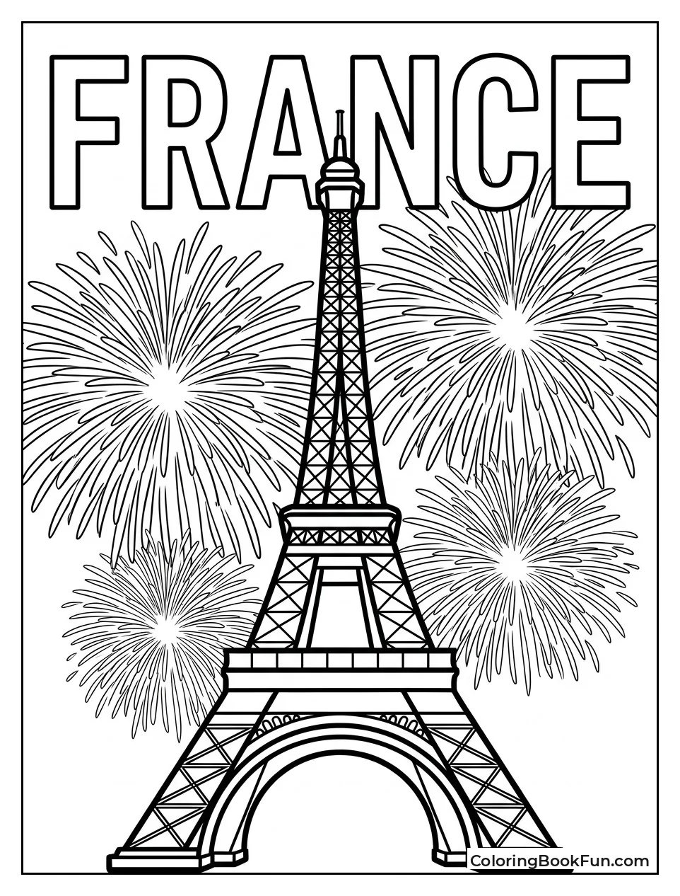 Fireworks Over Eiffel Tower