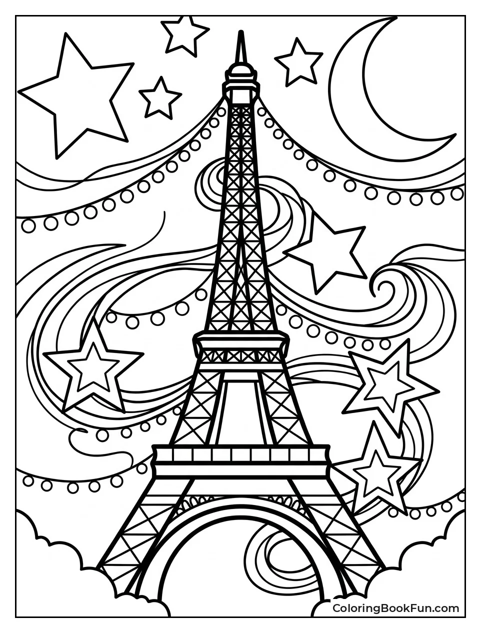 Sparkly Fantasy Eiffel Tower