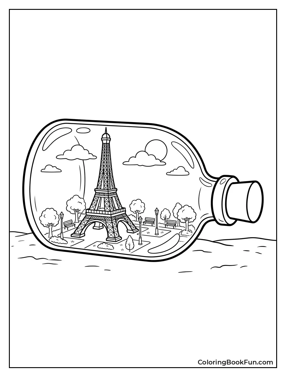 Eiffel Tower Inside Bottle