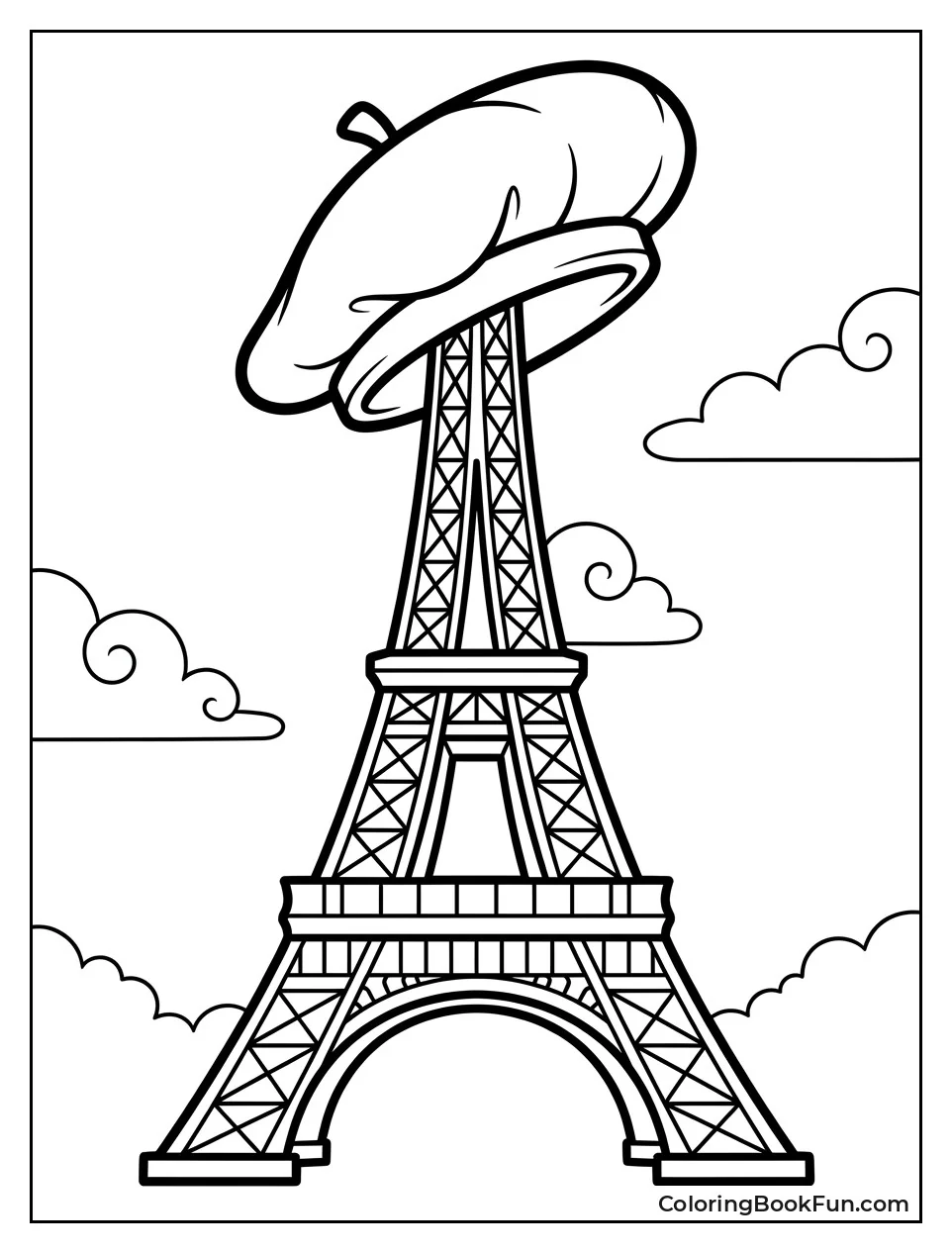 Eiffel Tower Wearing Beret