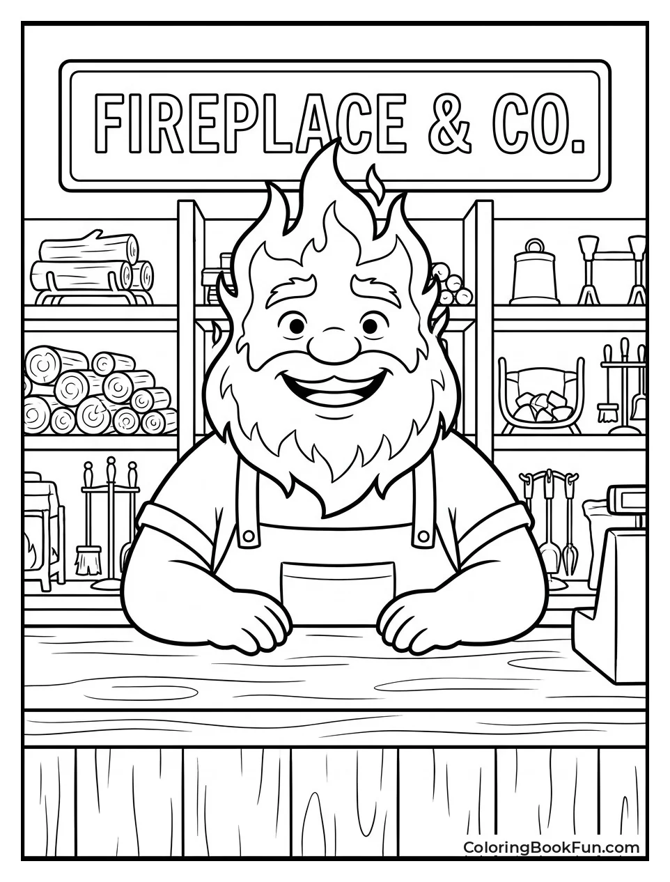 Bernie Stands Behind His Counter