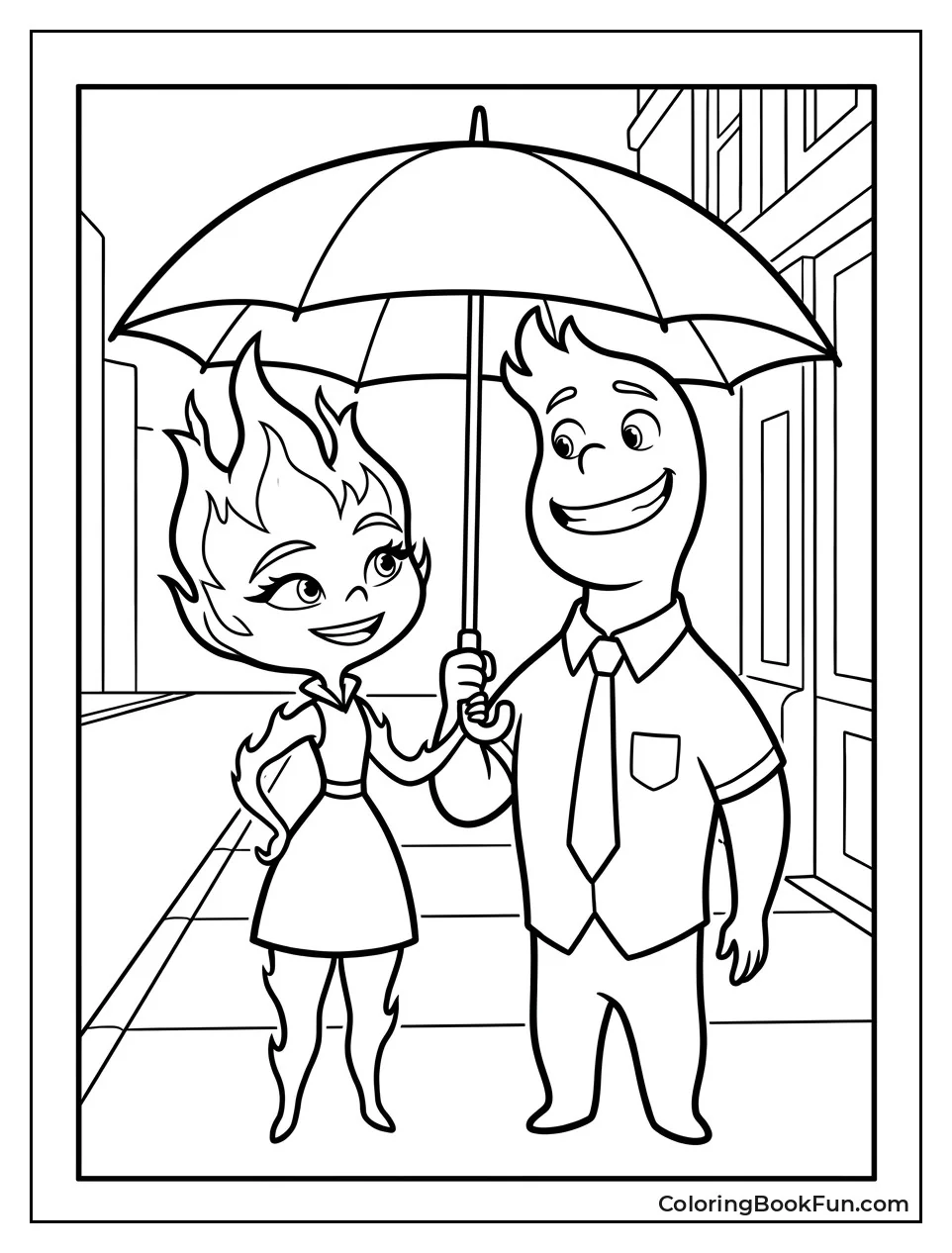 Friends Share an Umbrella Together