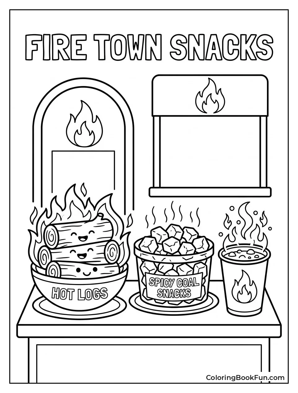Fire Snacks Sit on a Plate