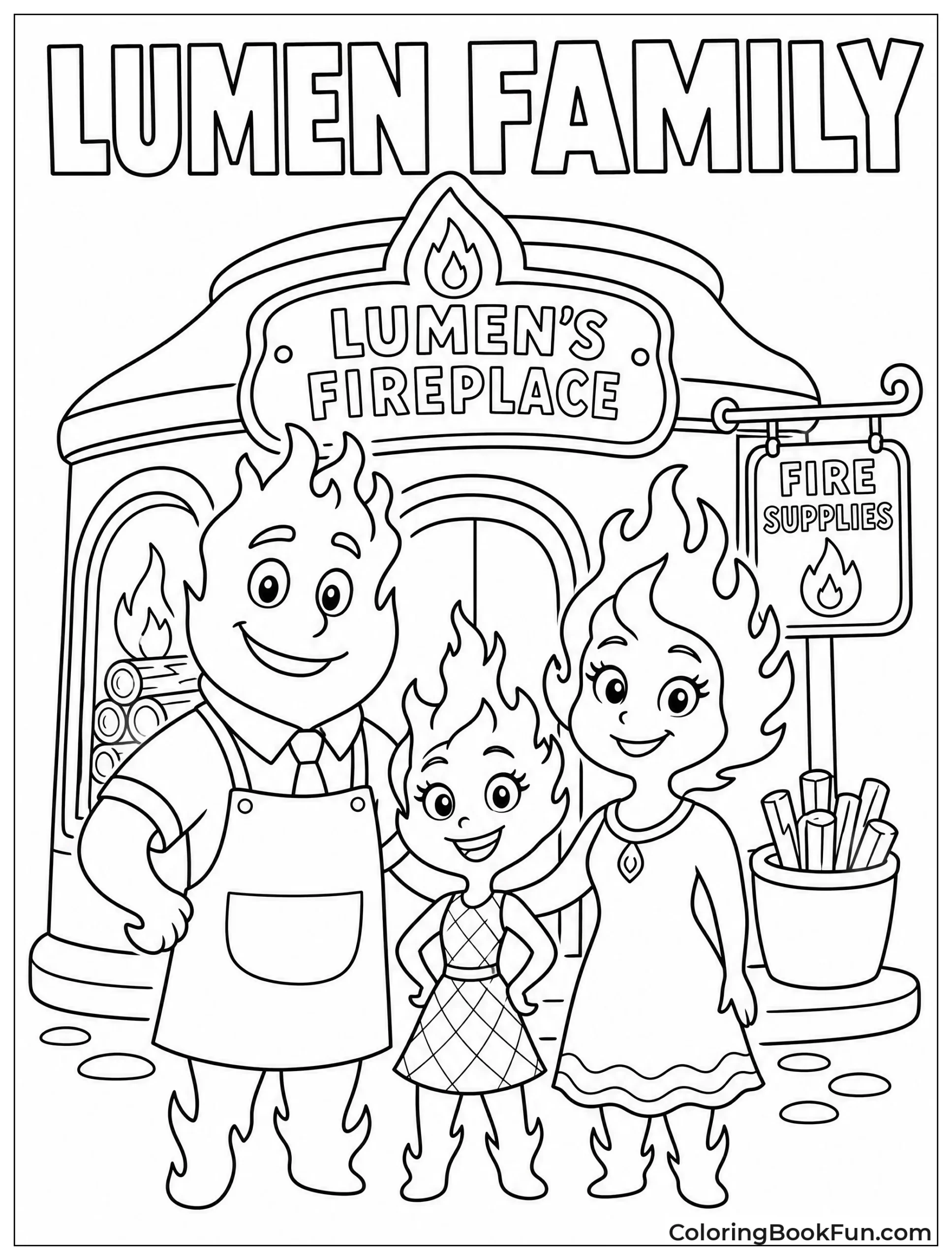 Family Stands Outside Their Shop