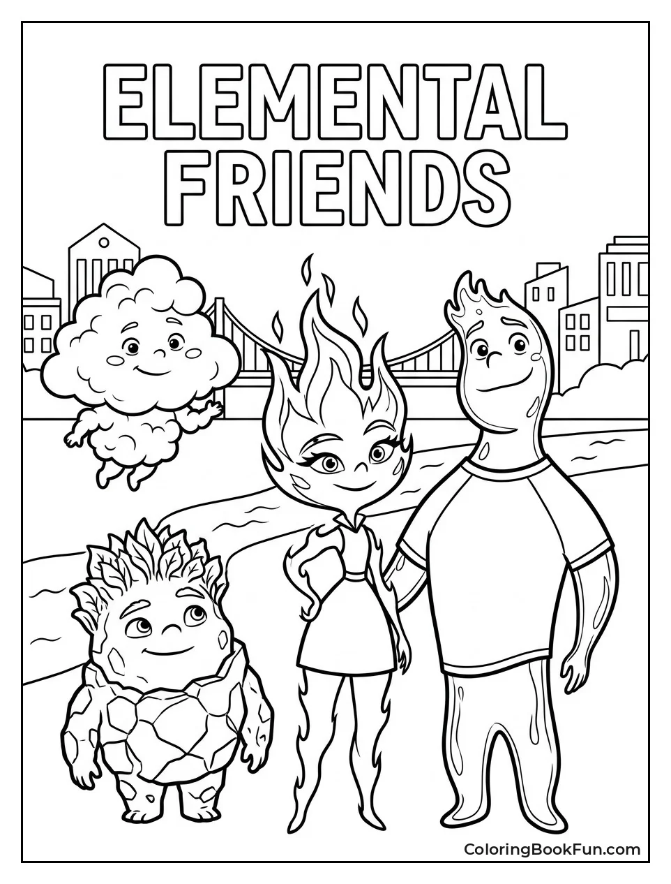 Main Elemental Characters Standing Proud