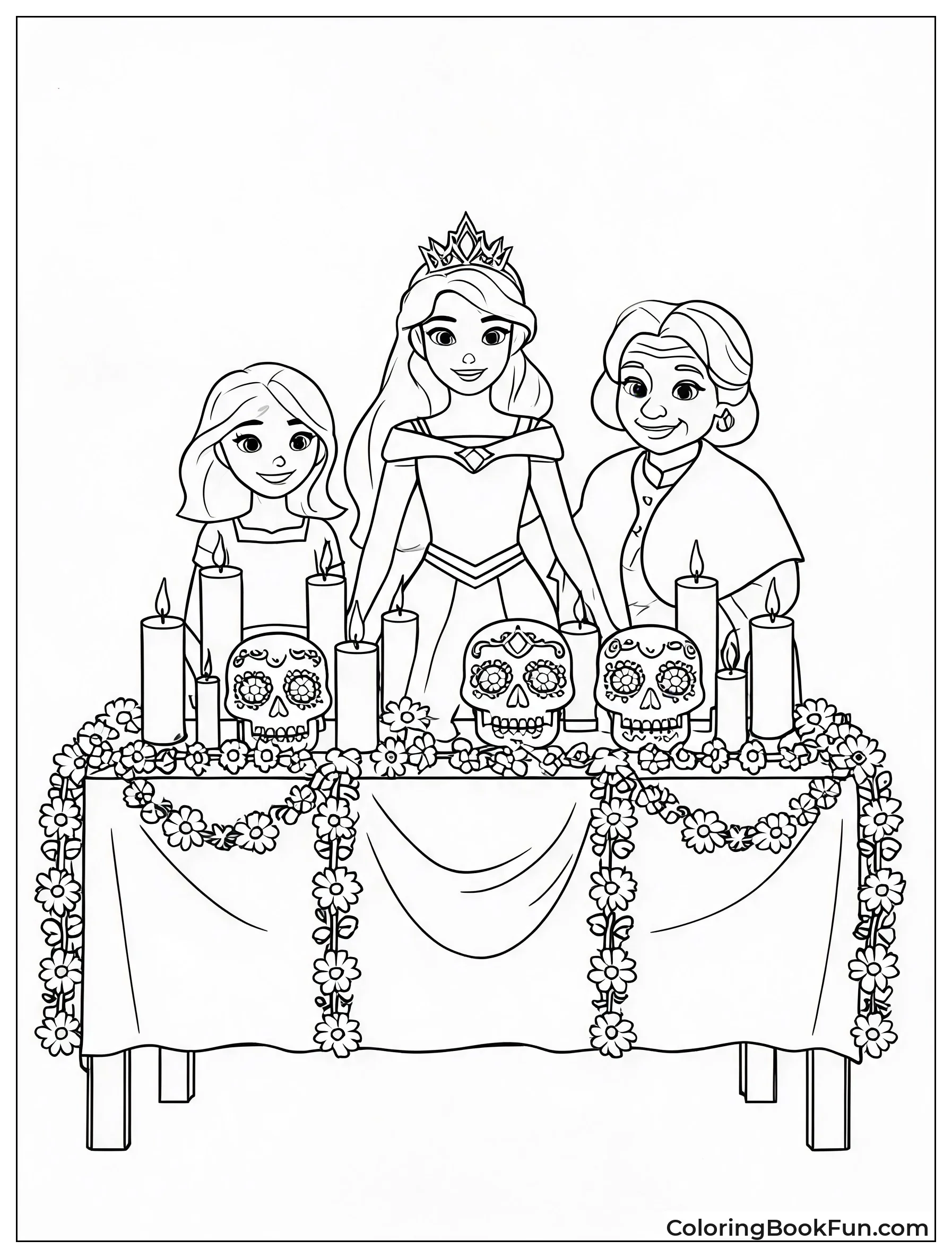 Family at Dia de los Muertos