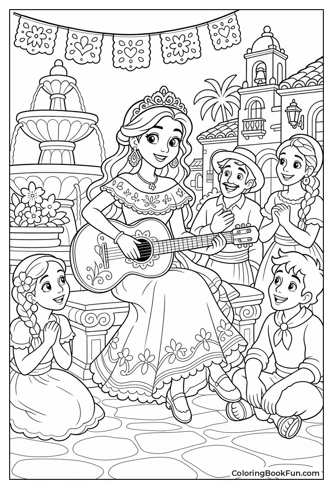 Elena Playing Guitar for Friends