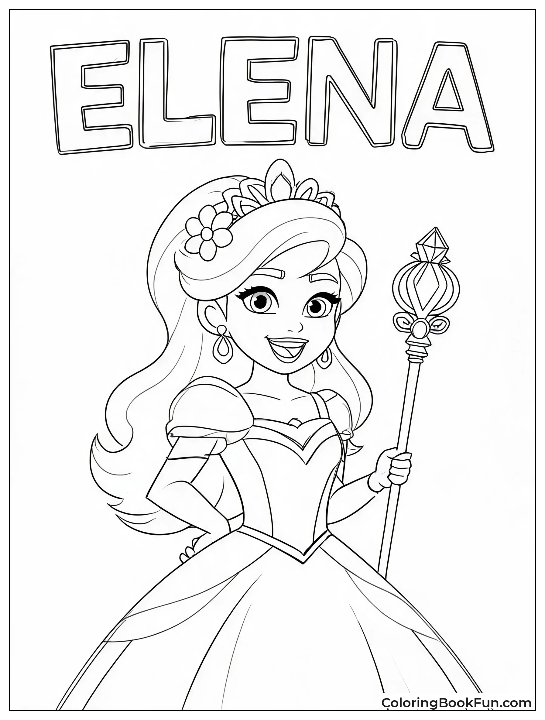 Elena Holding Her Glowing Scepter