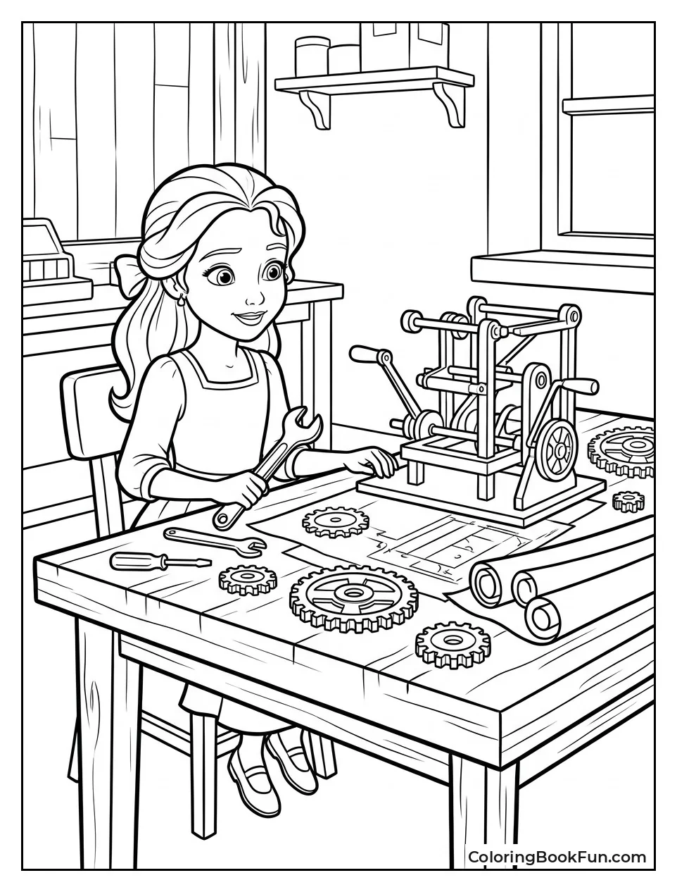 Isabel Building Her Invention