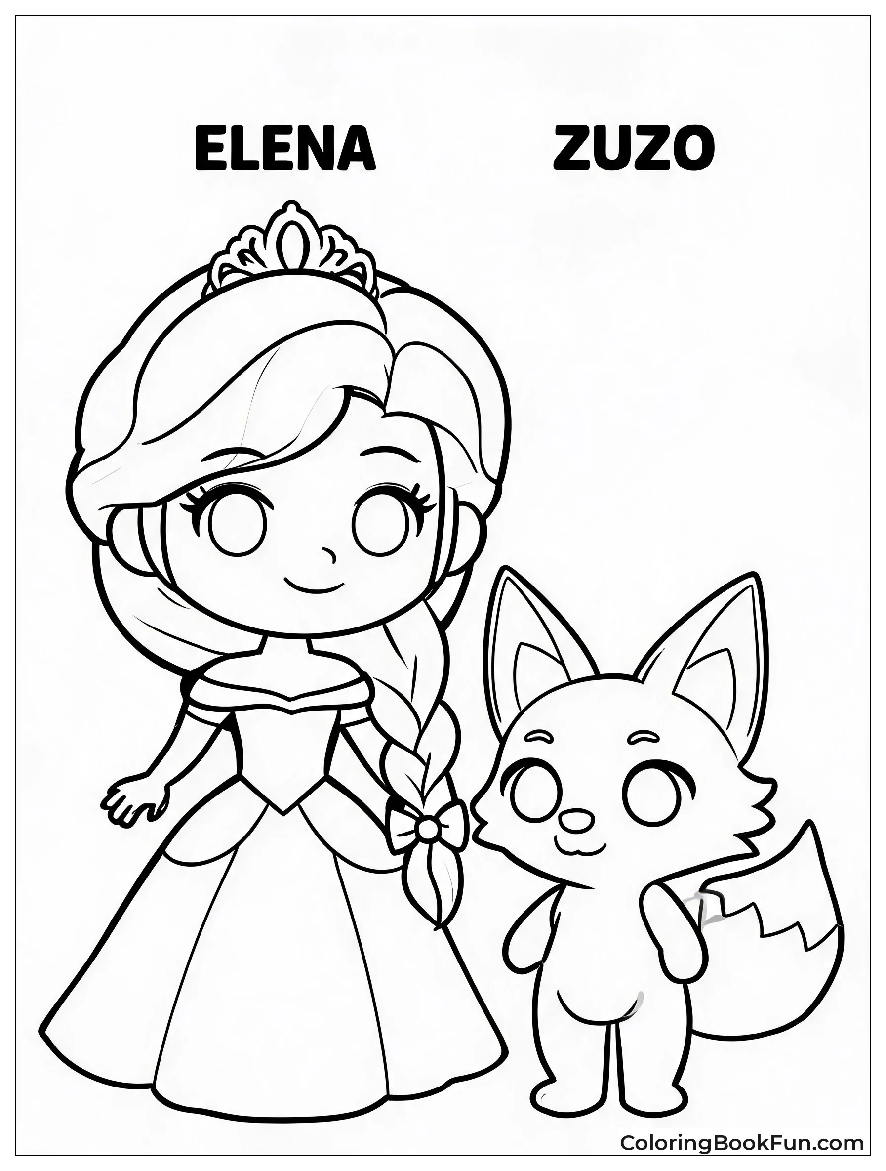 Chibi Elena and Zuzo Playing