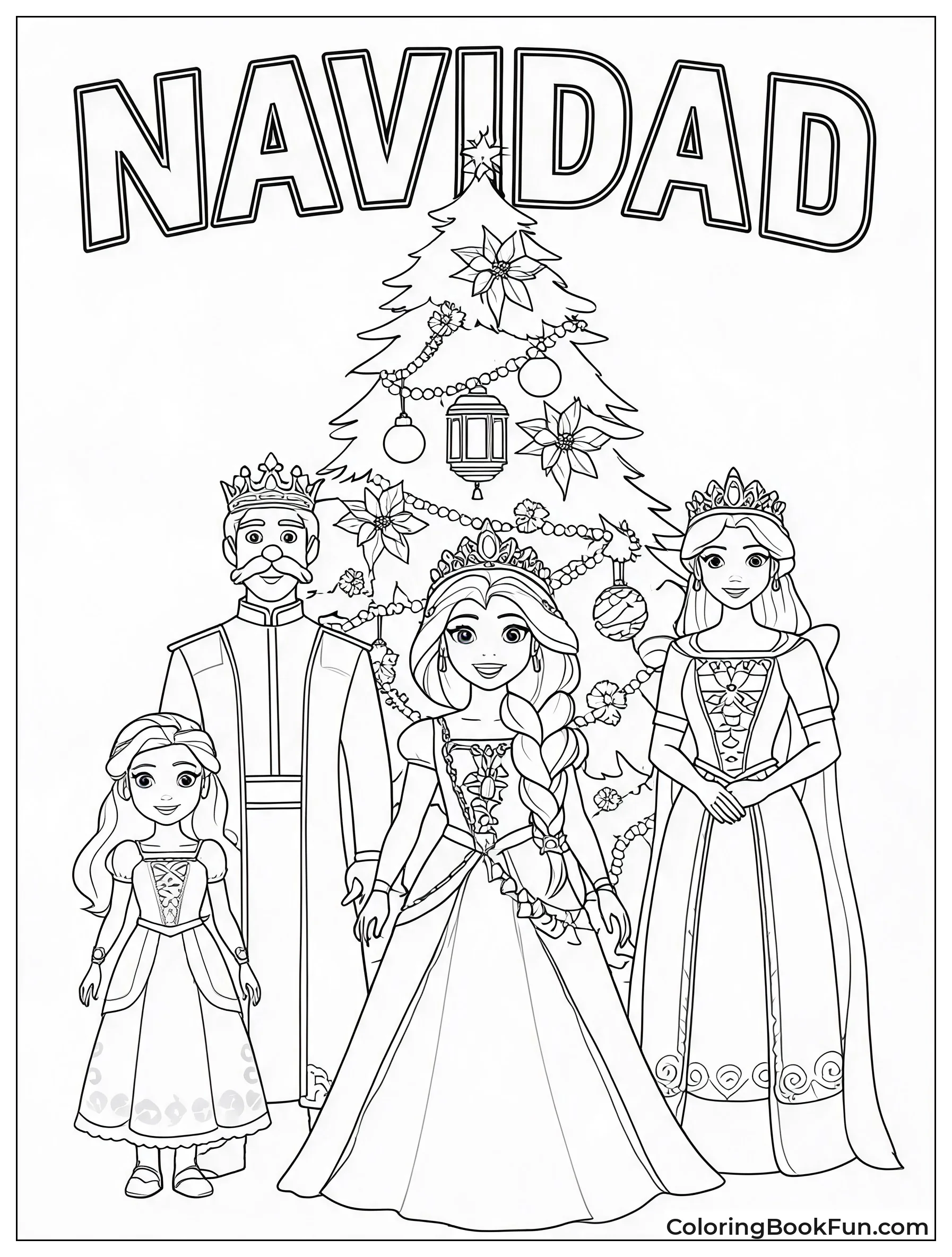 Family Around Navidad Tree
