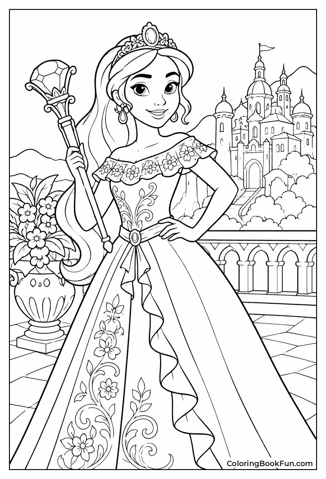 Princess Elena Wearing a Crown