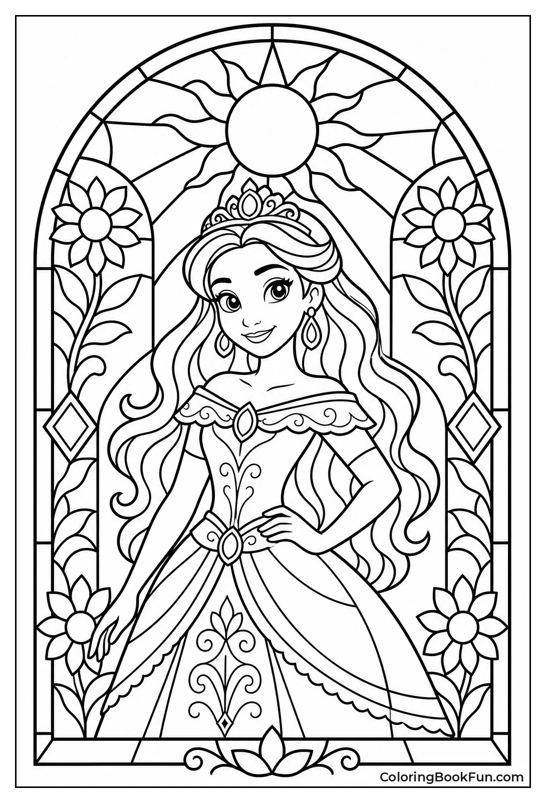 Elena in Stained Glass Window