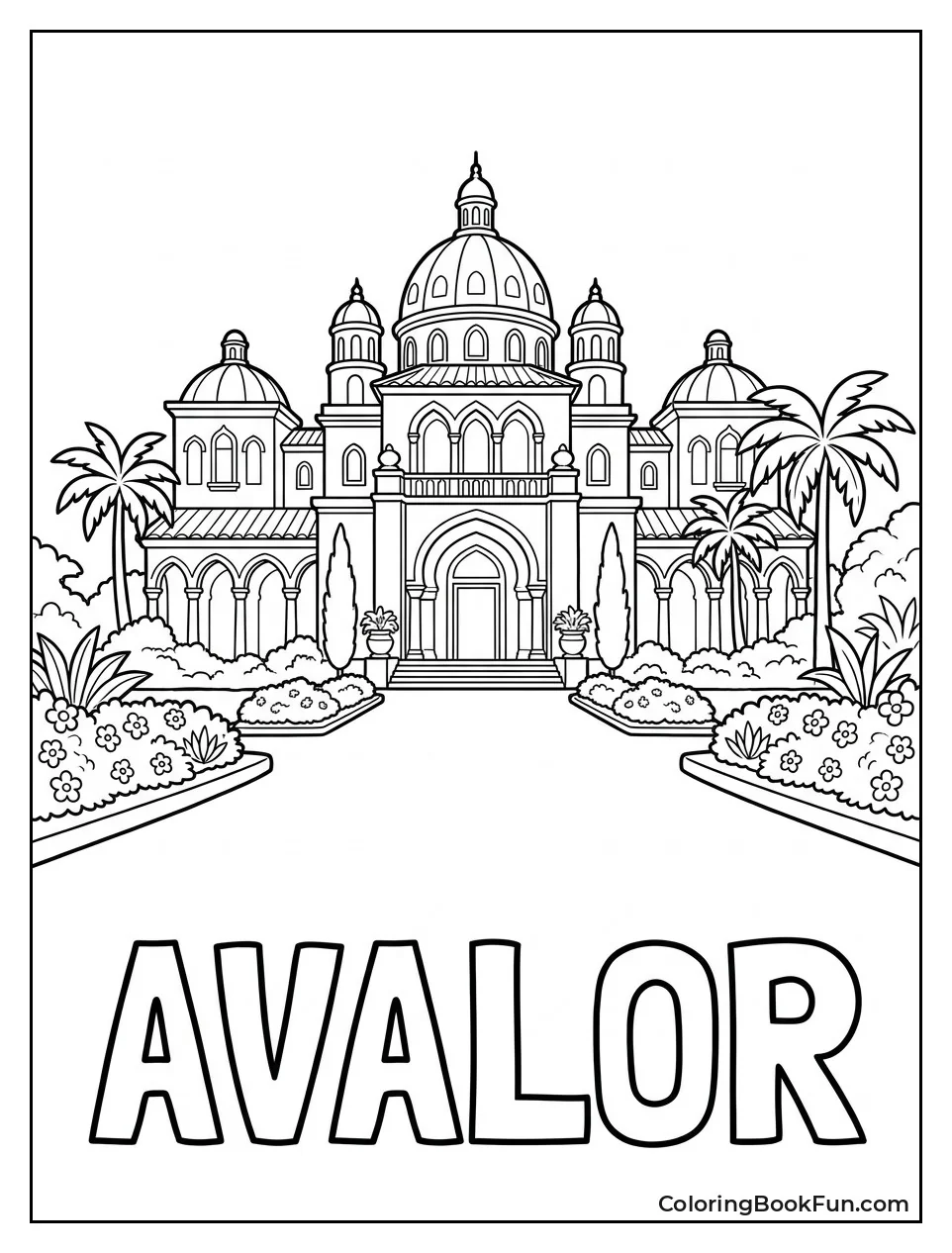 Palace with Lush Gardens