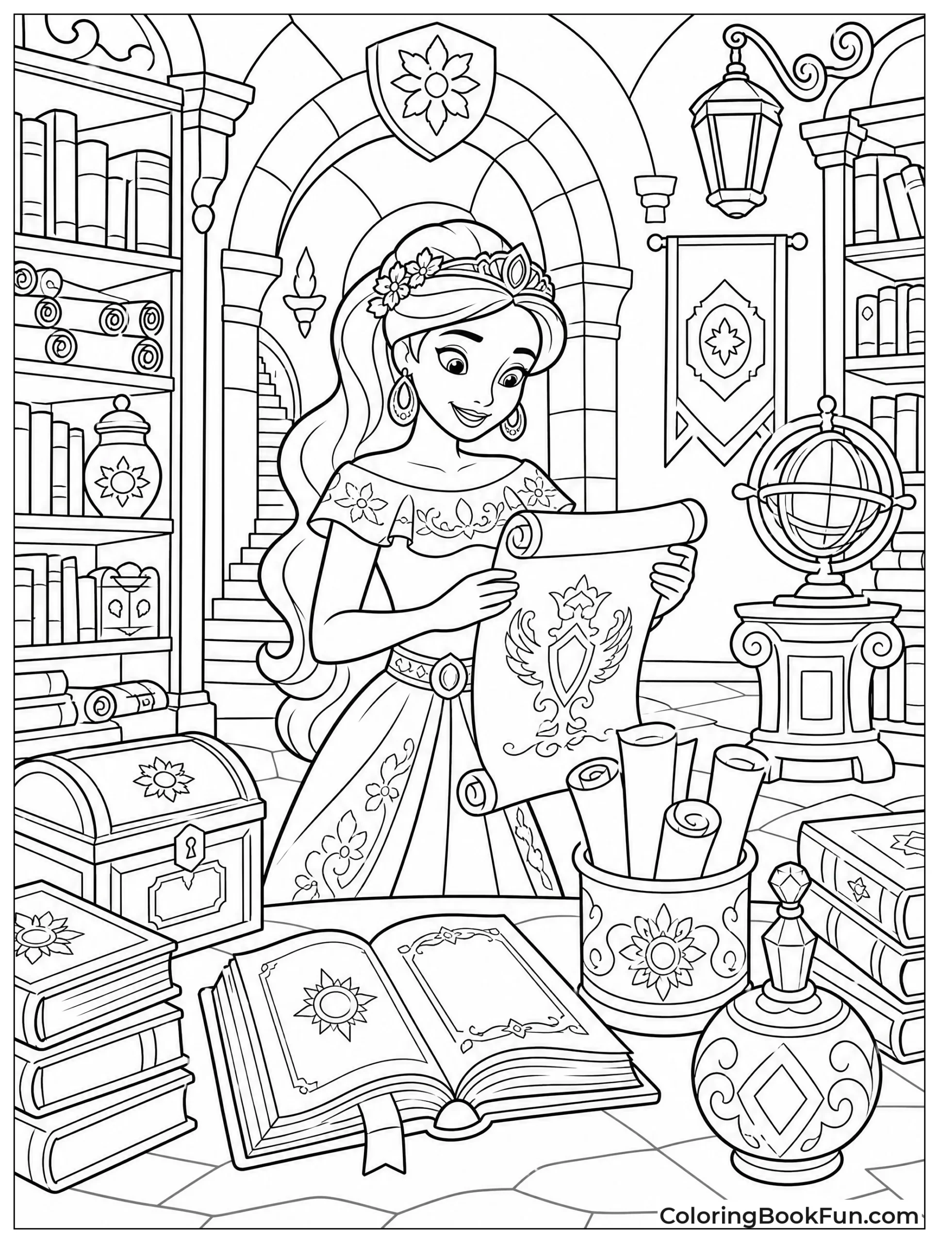 Hidden Library Full of Scrolls