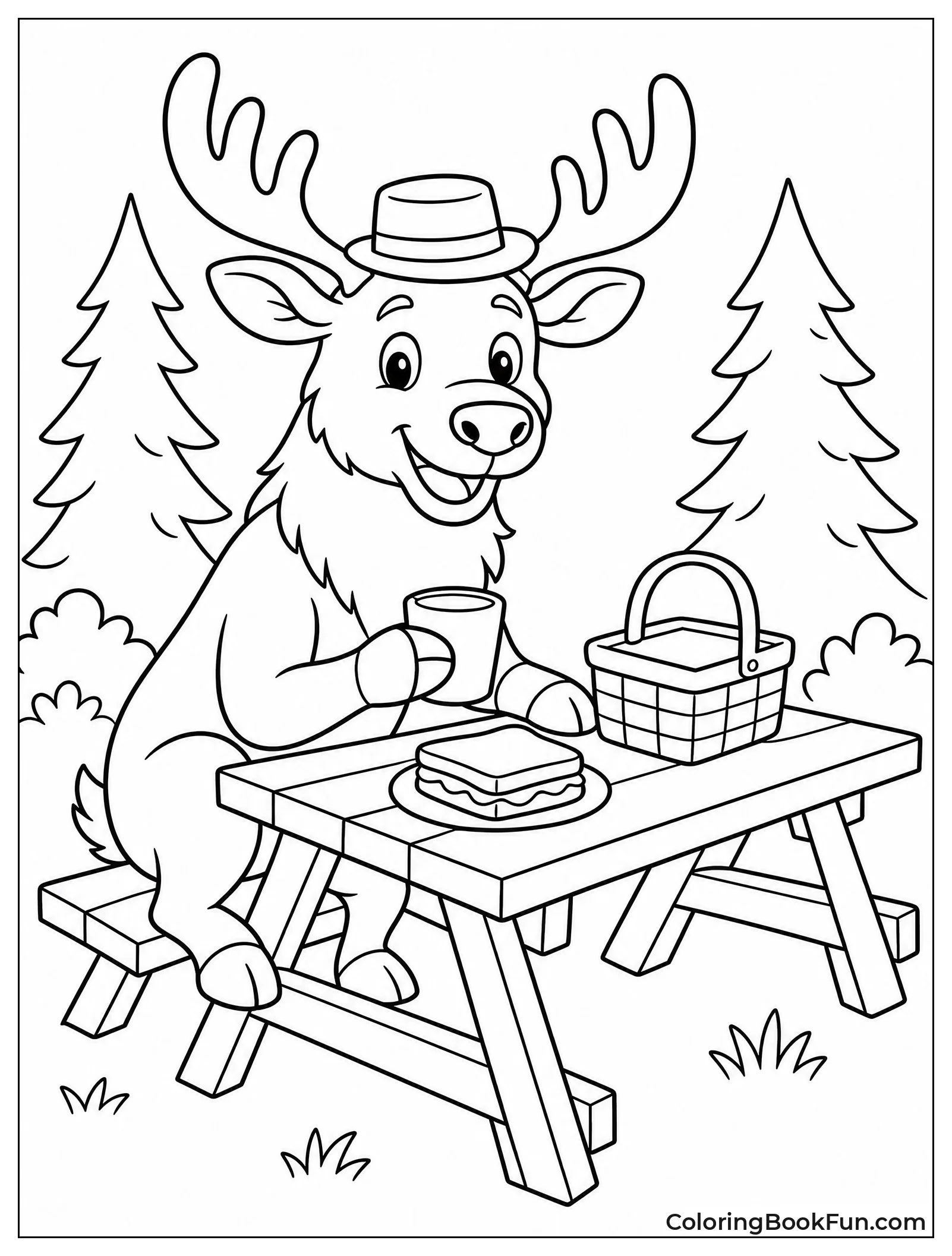 Elk Having a Picnic