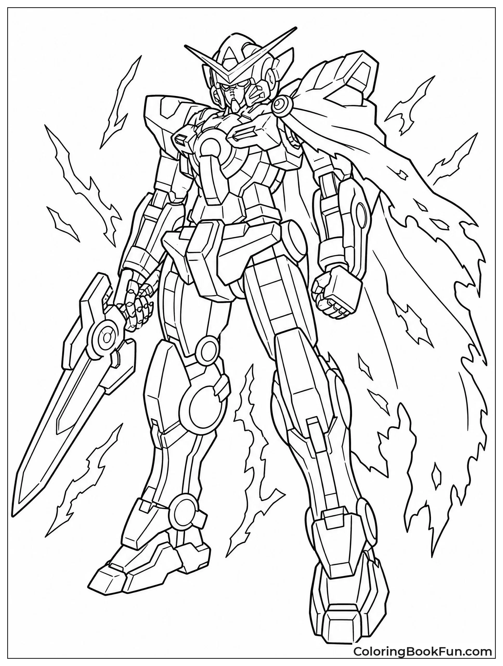 Exia Wearing Torn Repair Cloak