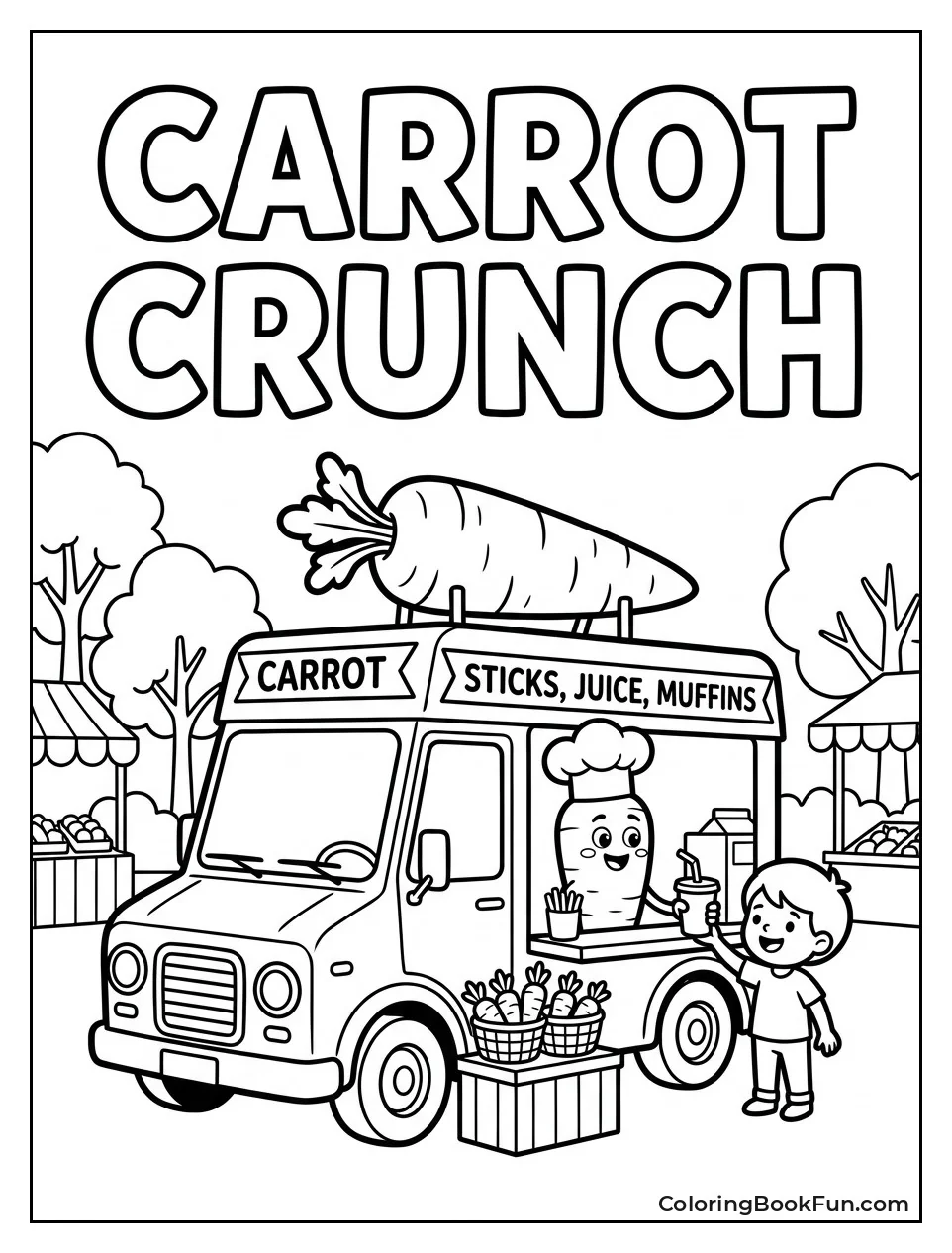 Food Truck Selling Carrot Snacks