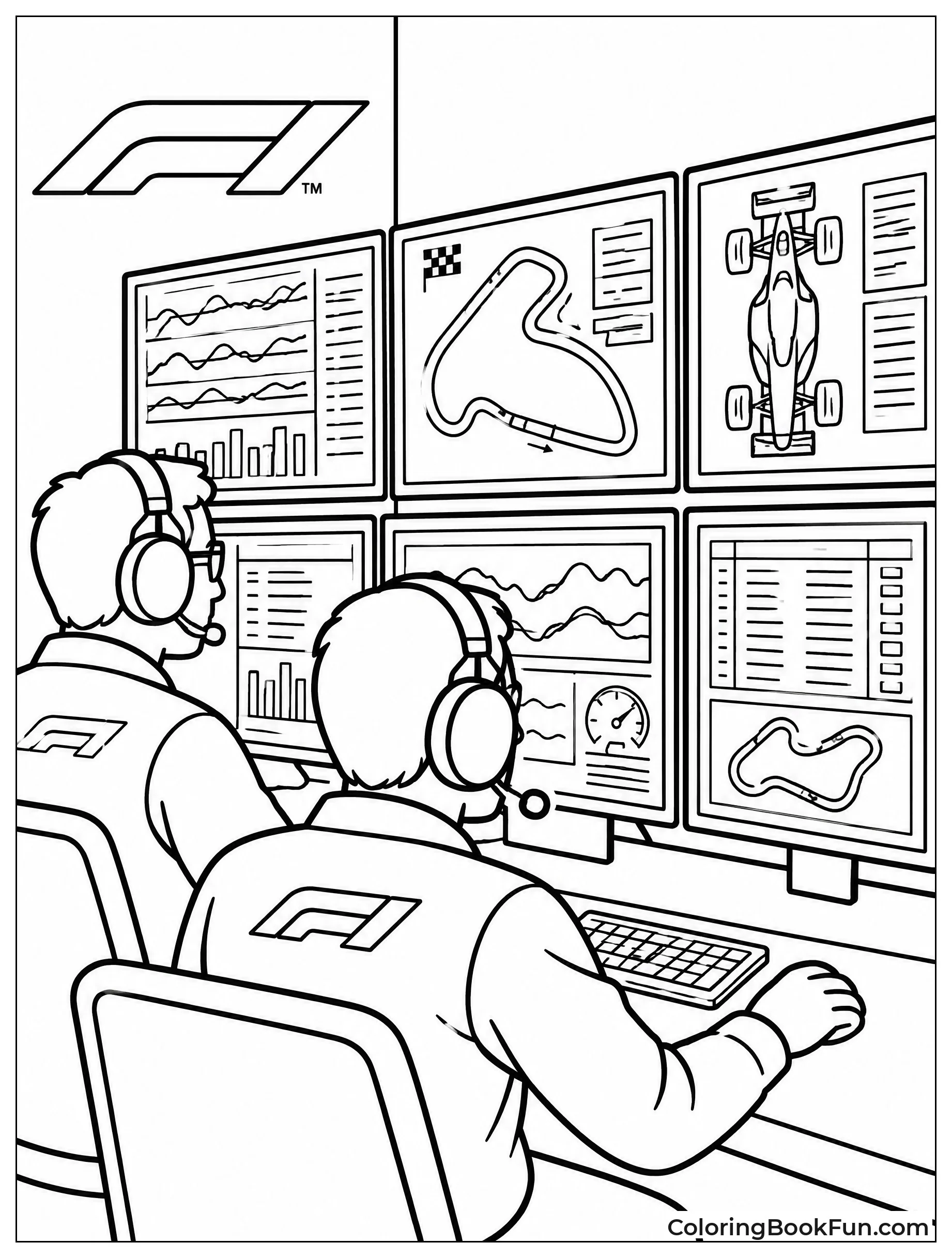 Engineers Studying Graphs on Screens