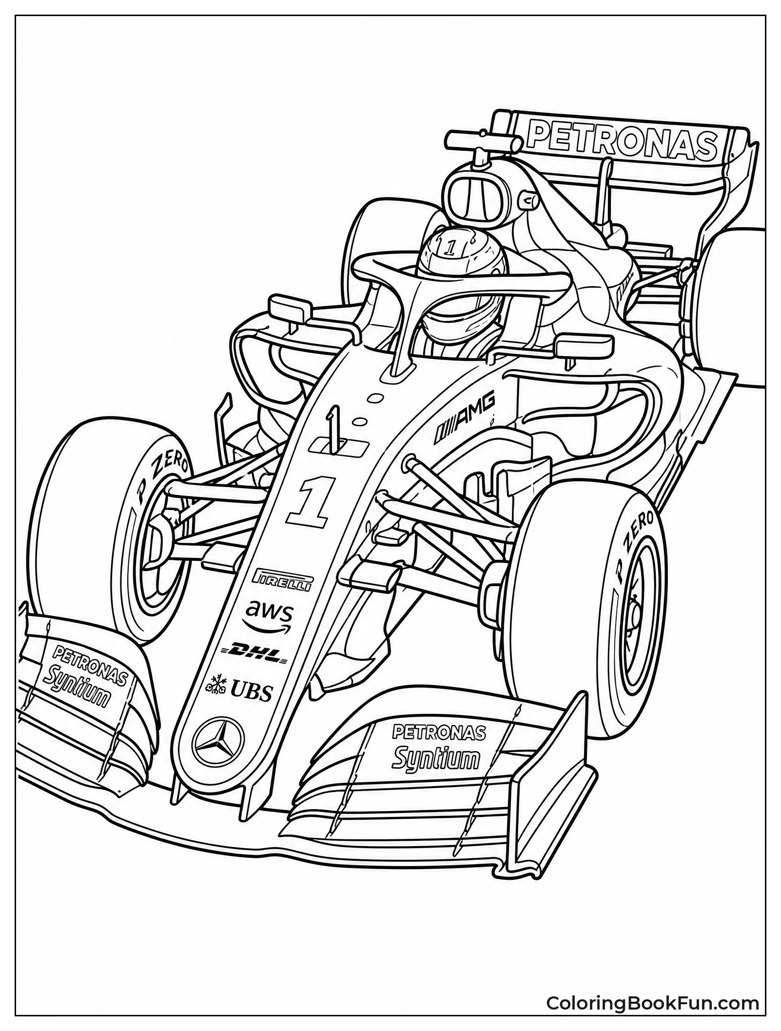 Detailed F1 Car with All Parts