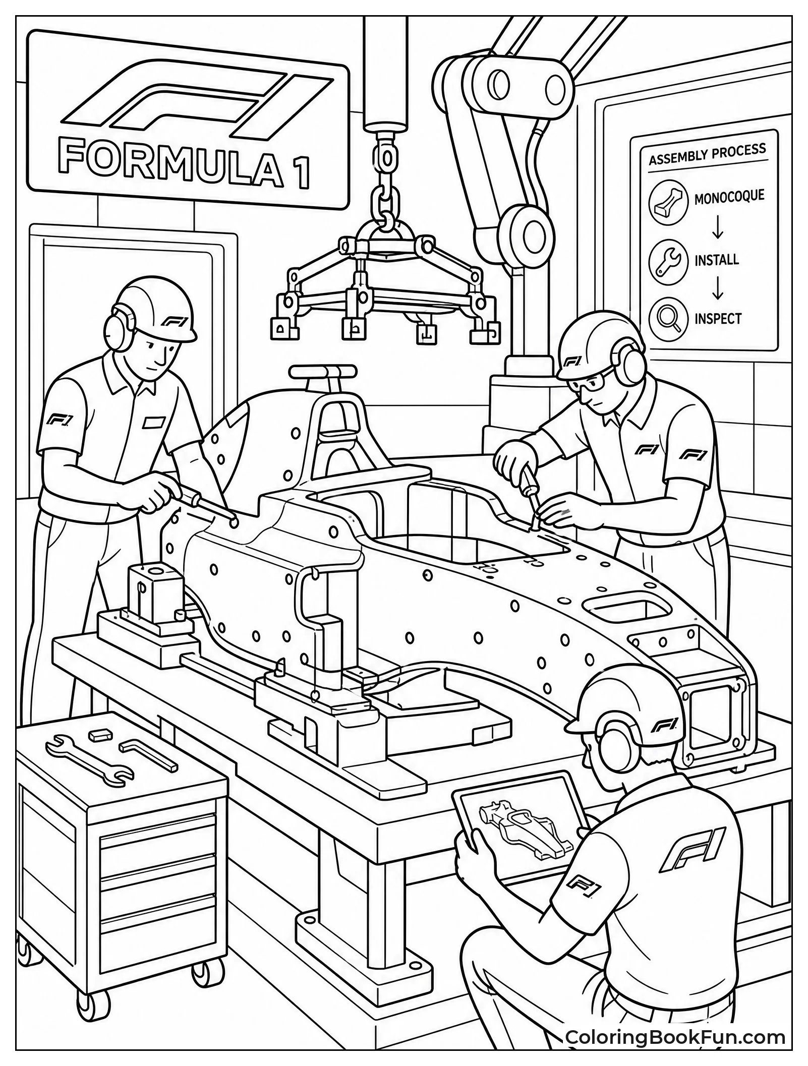 Engineers Building an F1 Chassis