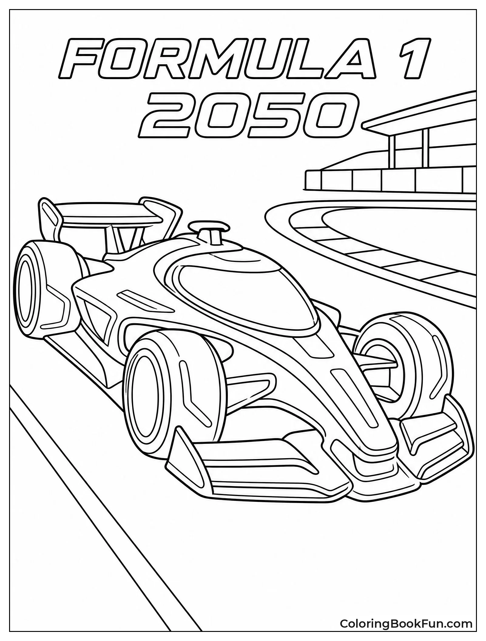 Futuristic F1 Car with Glowing Lights