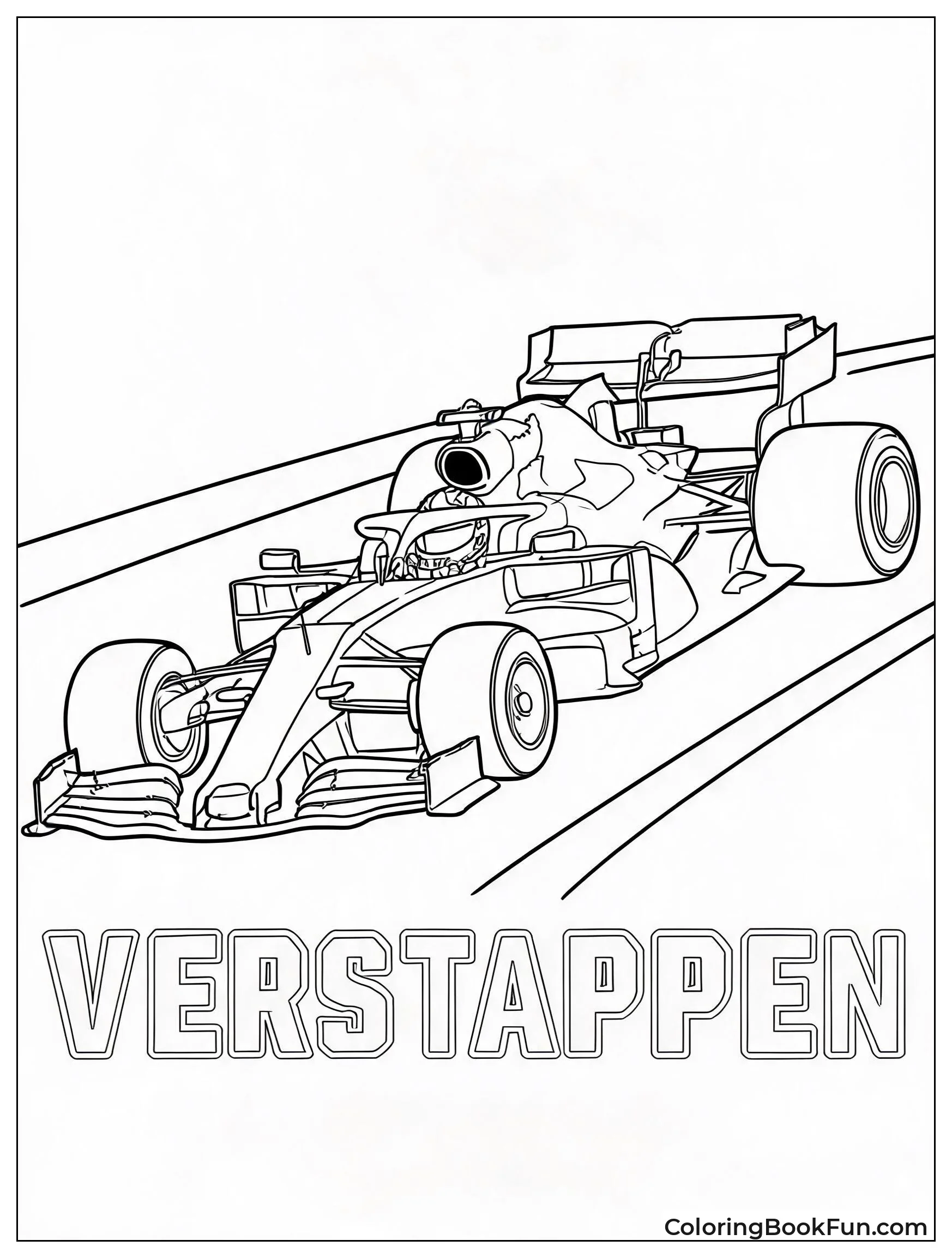 Max Verstappen Racing His Red Bull