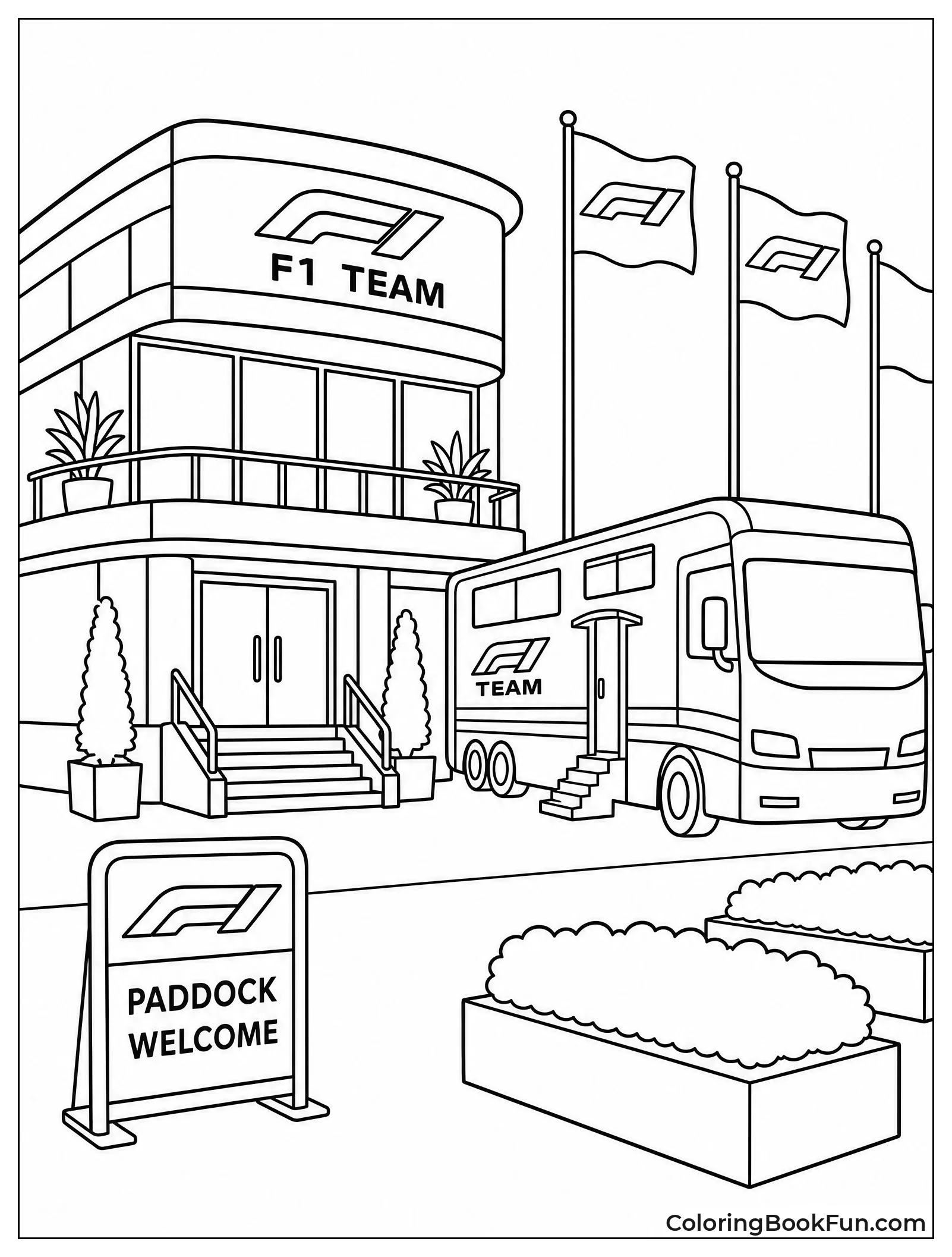Team Motorhomes in the Paddock
