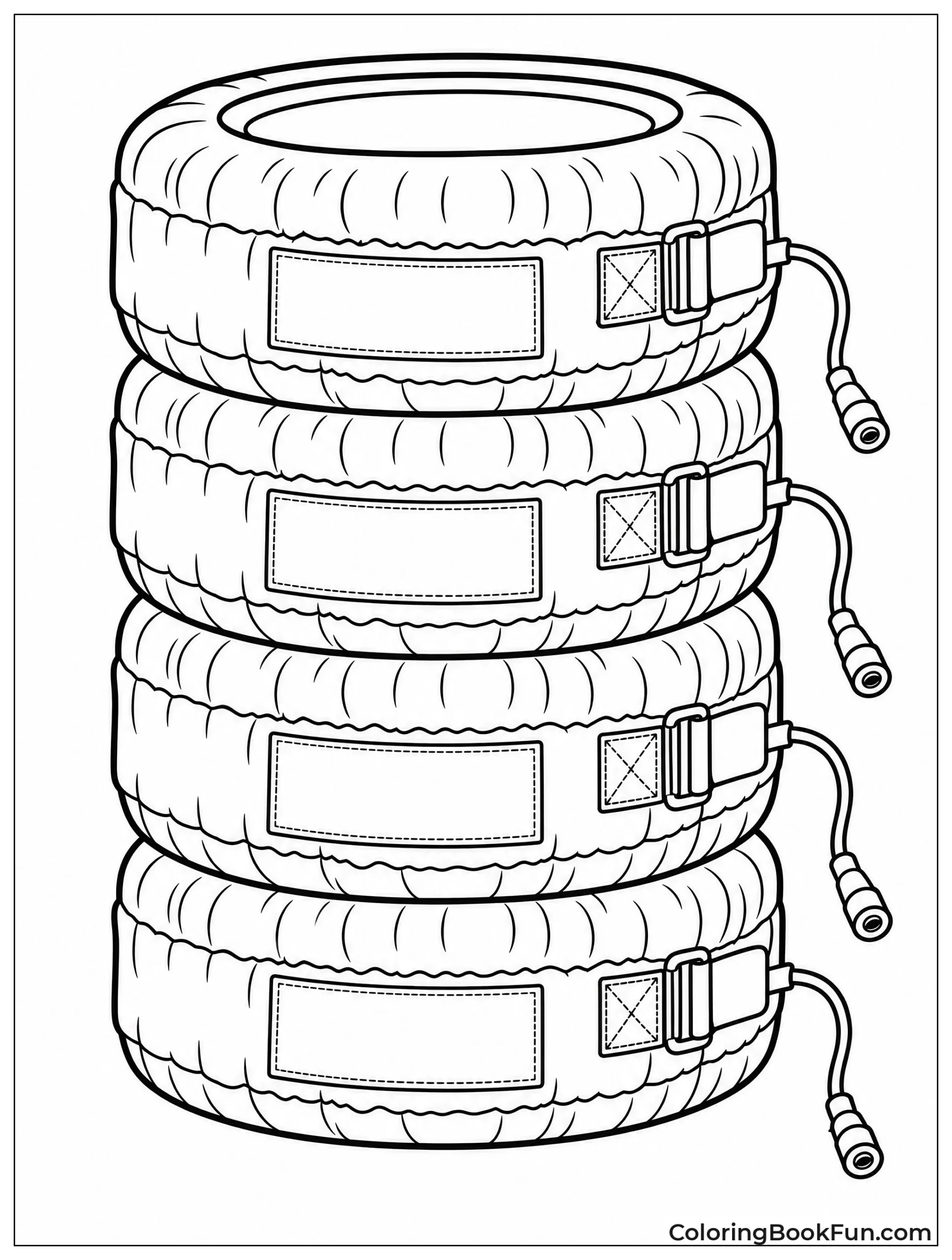 Stack of Racing Tires with Warmers