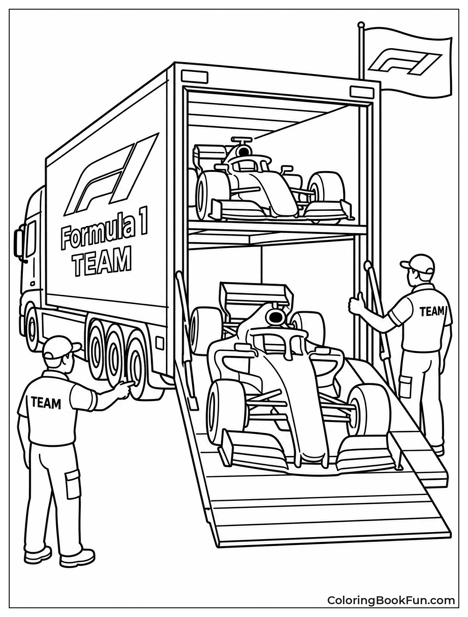 Team Truck Loading F1 Cars