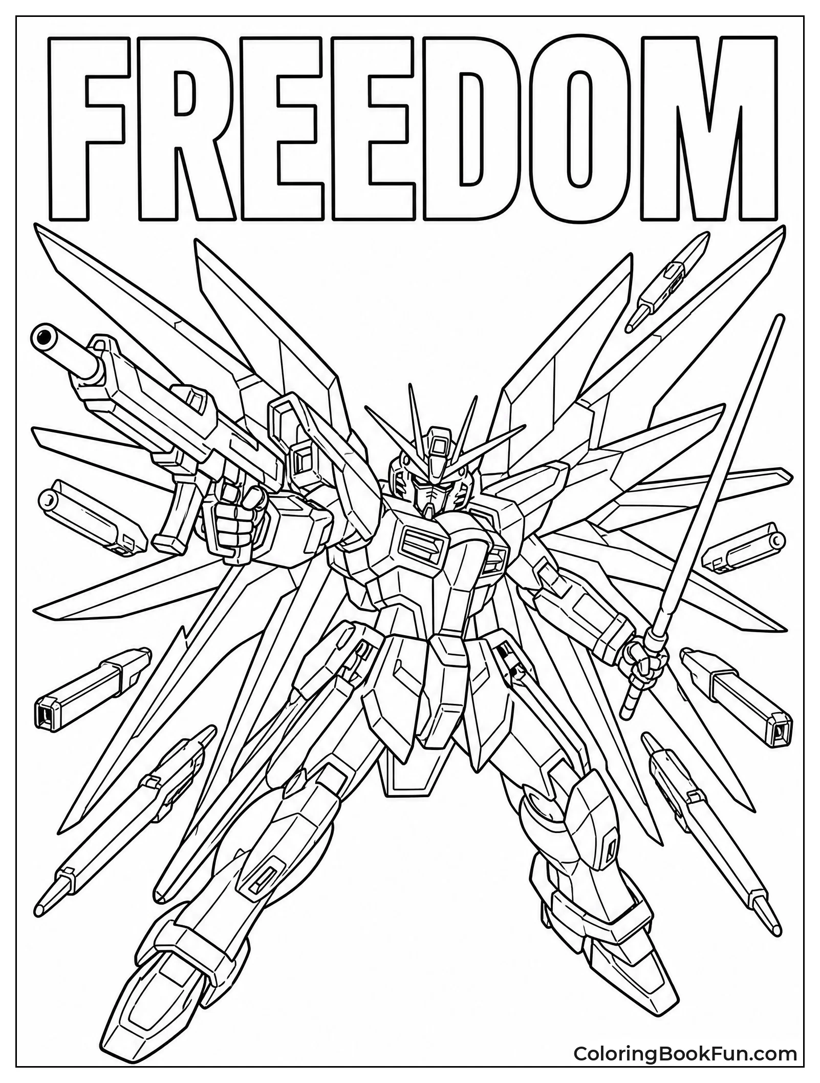 Freedom Gundam Firing All Beams