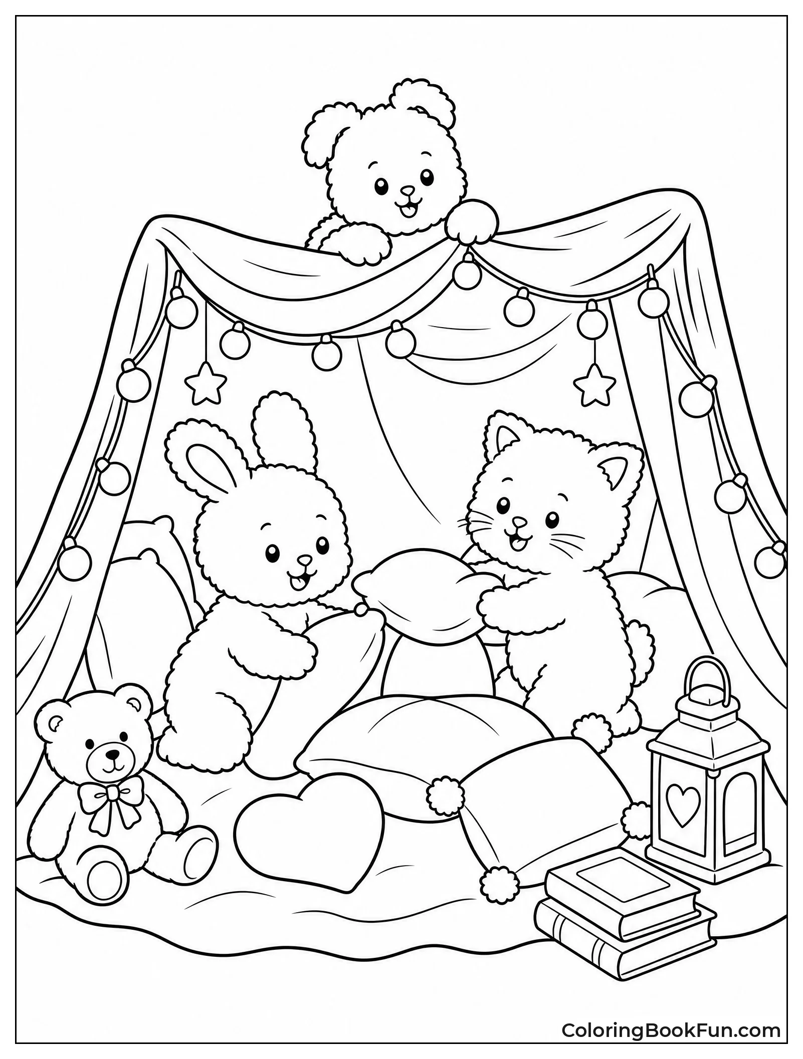 Animals Build Blanket Fort