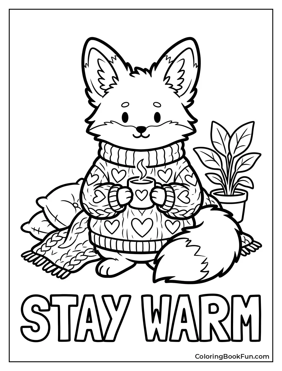 Fox Wears Cozy Sweater