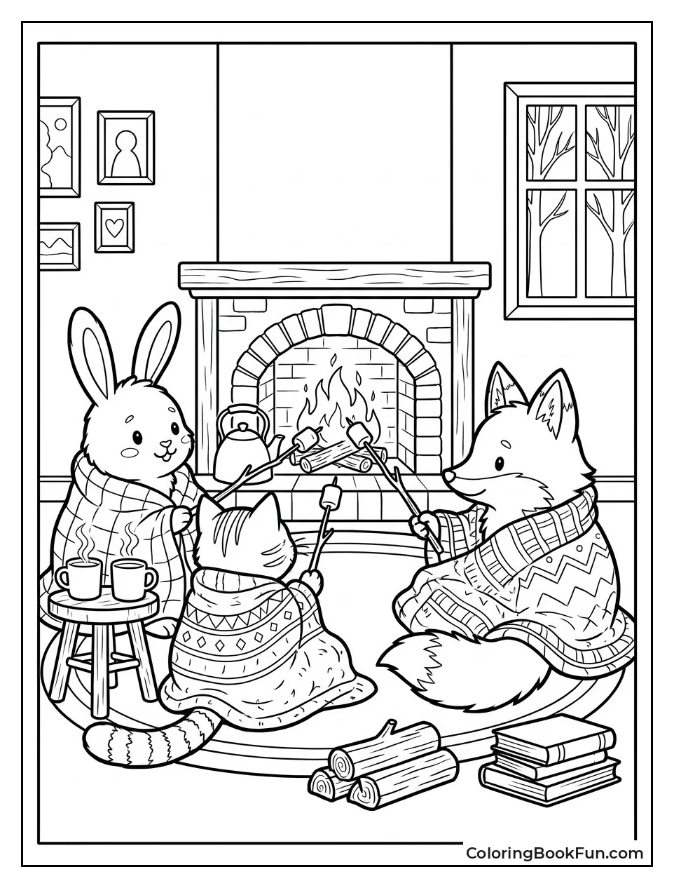Animals Roast Marshmallows by Fire