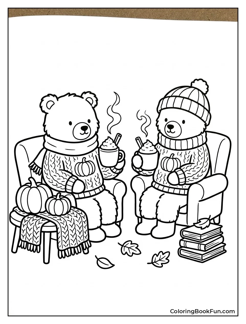 Bears Drink Pumpkin Spice Lattes