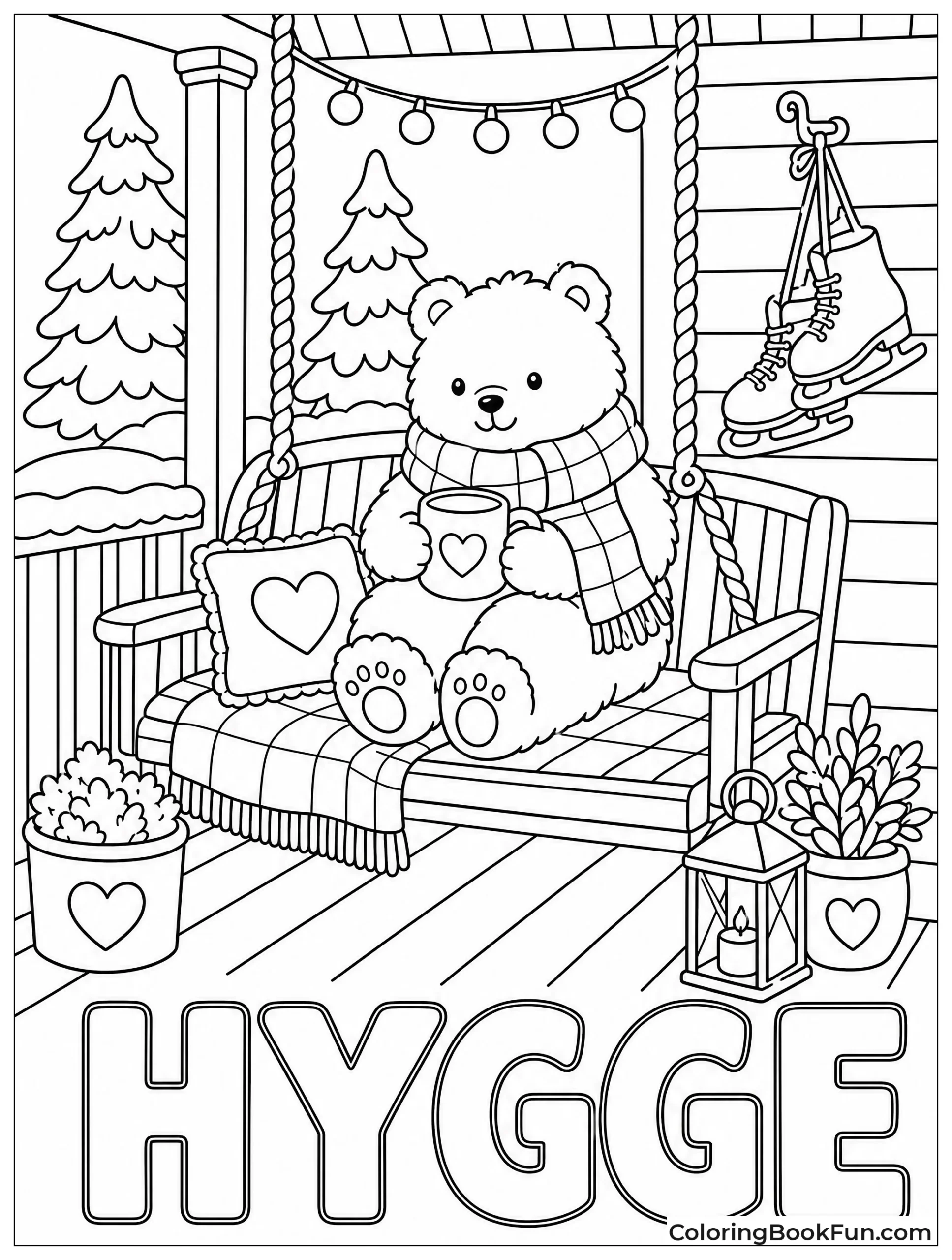 Porch Has Swing and Skates