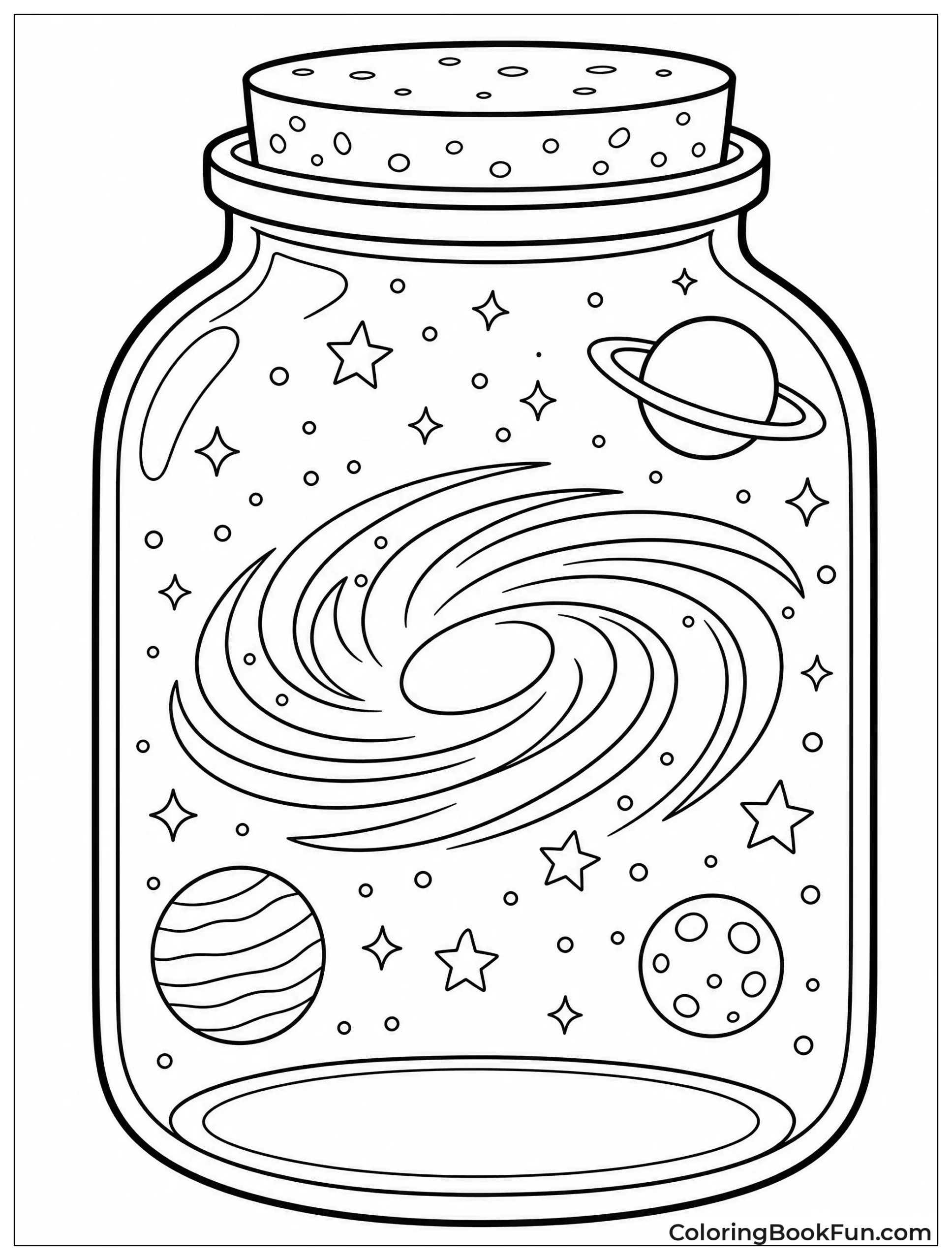 Galaxy Inside a Glass Jar