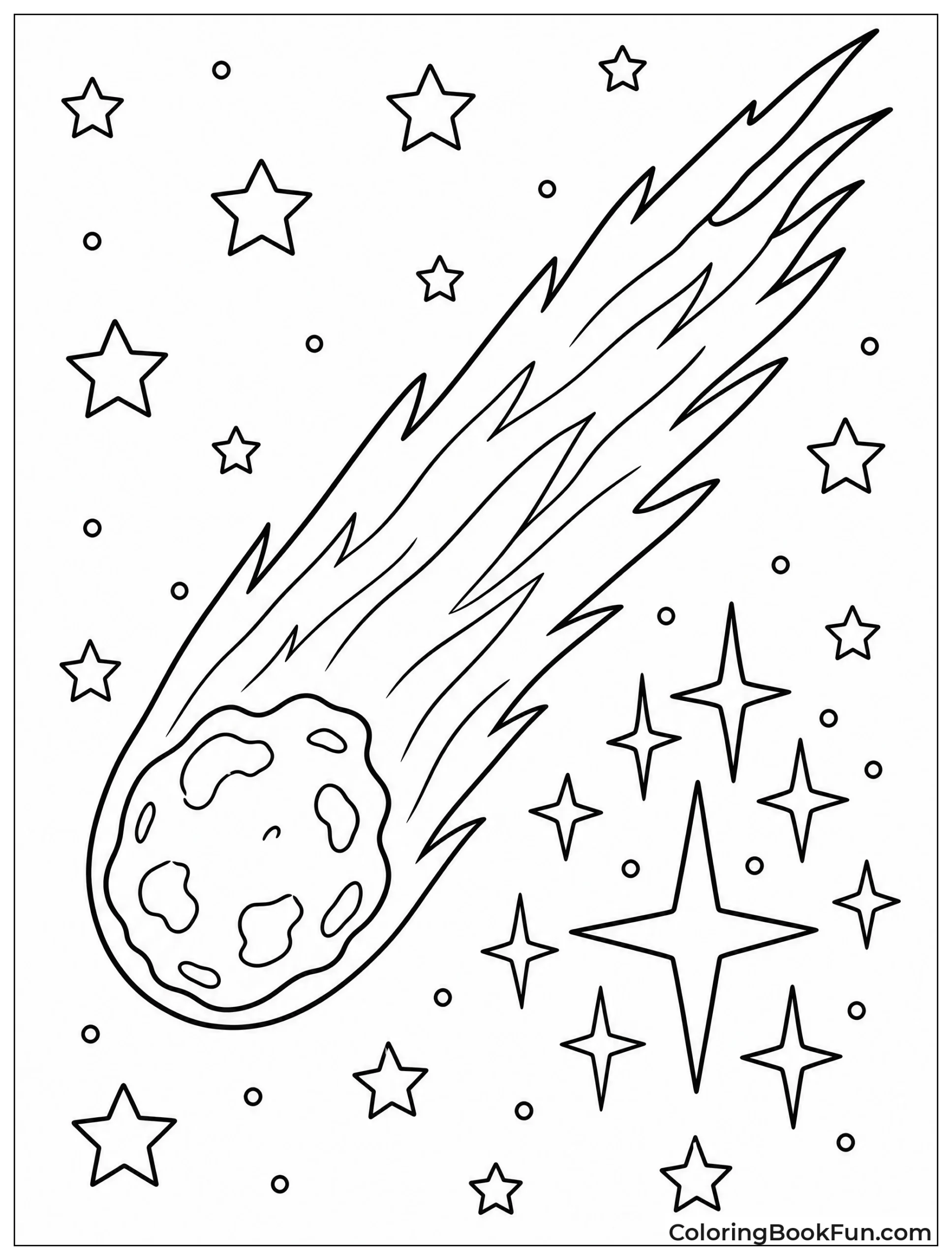 Comet with Long Tail