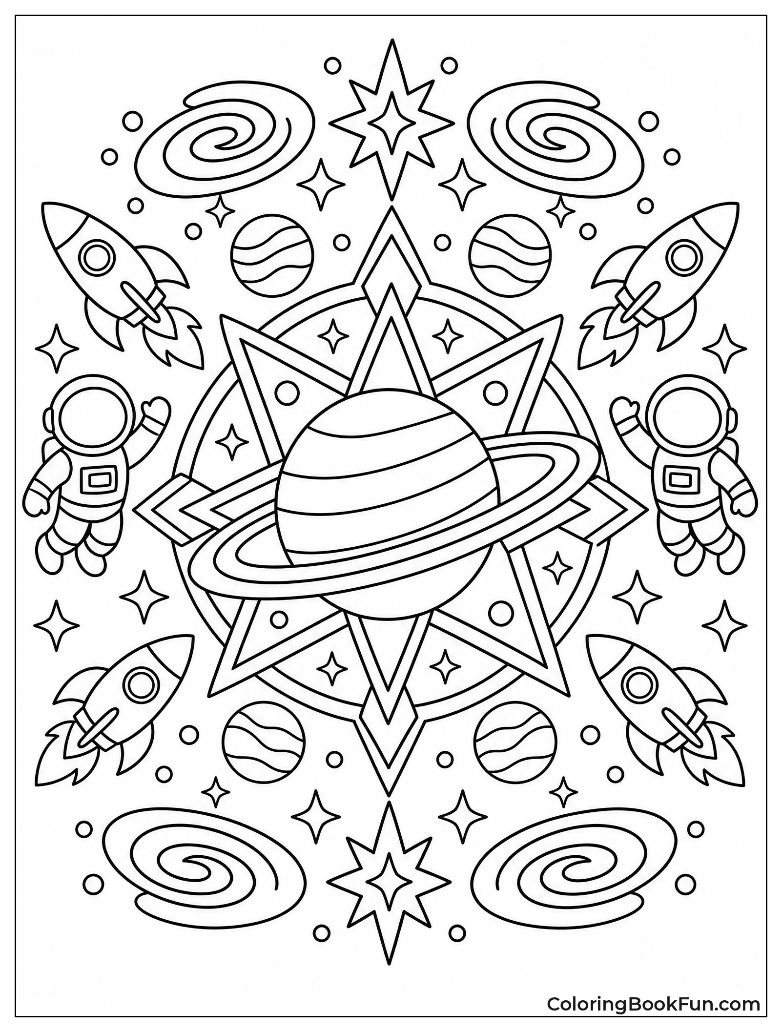 Planet with Mandala Patterns