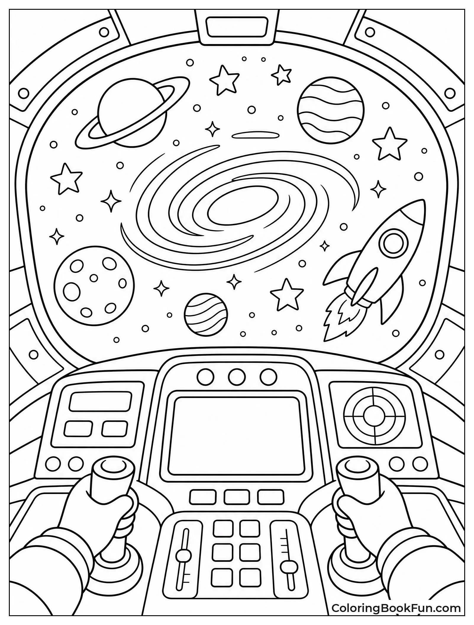 View of Galaxy from Cockpit